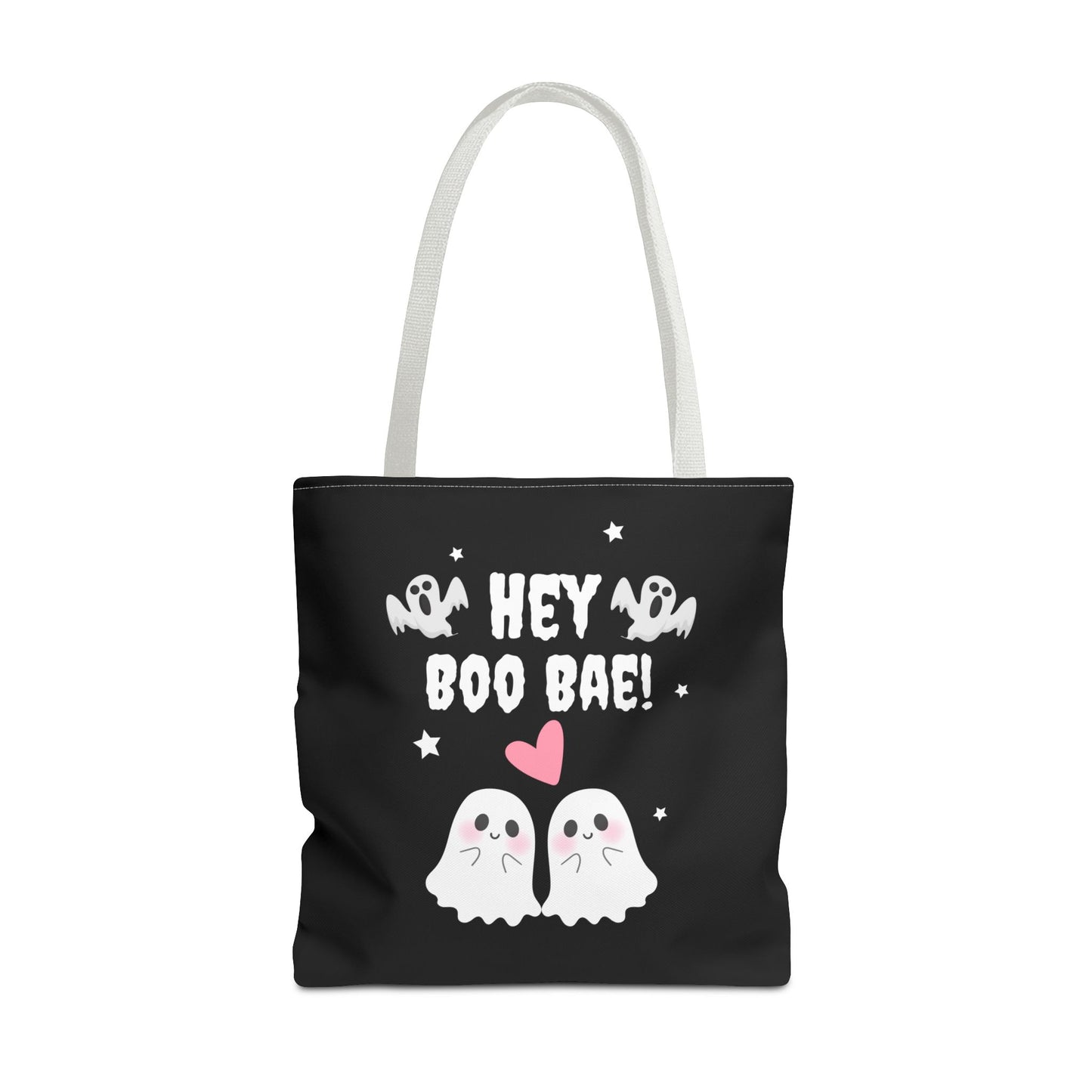 Cute Ghost Couple Boo Bae Halloween Fall Spooky Season Trick or Treating Candy Bag Reusable Halloween Lunch Bag