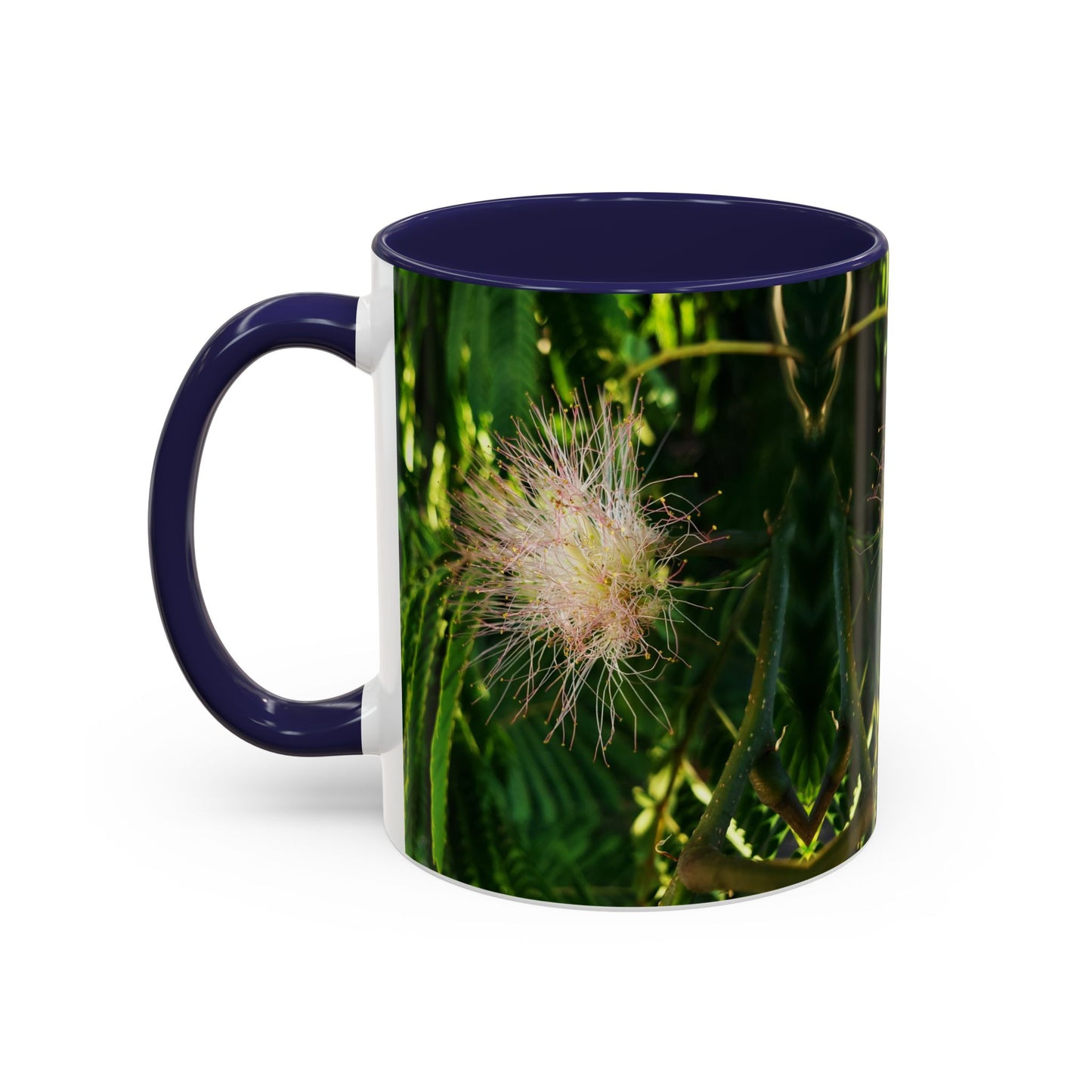11oz /15oz Garden Themed Silk Blossom Plant Foliage Two Tone Coffee Mug