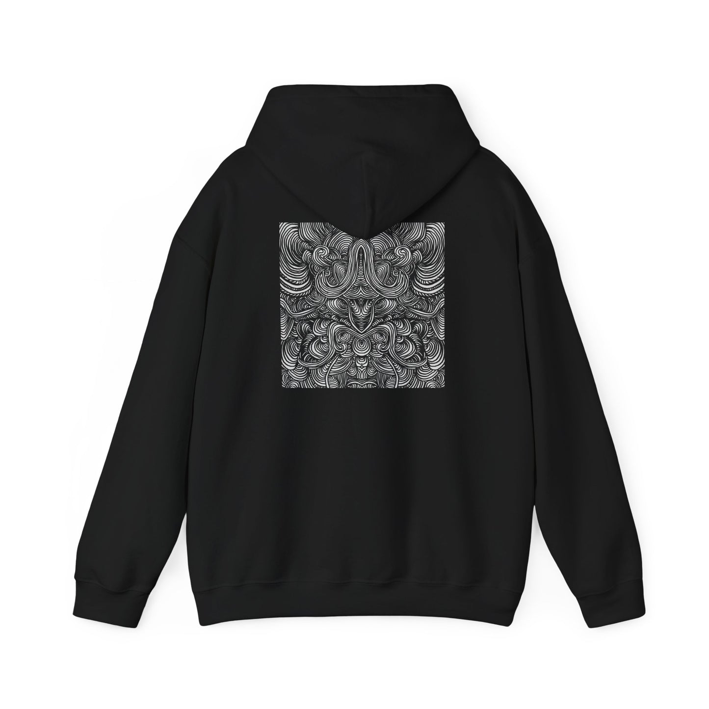 Unisex Heavy Blend™ Original Minimalist Line Art Full Size Hooded Sweatshirt - Liquid