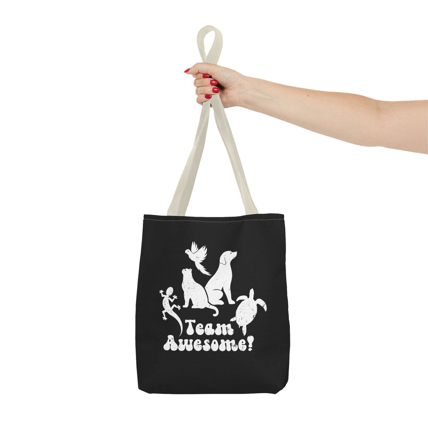 Unisex Animal Lover Lizard Cat Bird Dog Turtle Team Awesome Tote Bag
