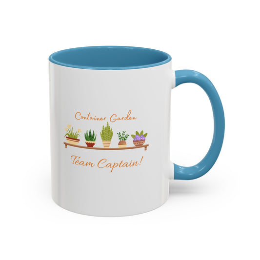 11oz Garden Themed Container Garden Team Captain Plant Parent Two Tone Coffee Mug