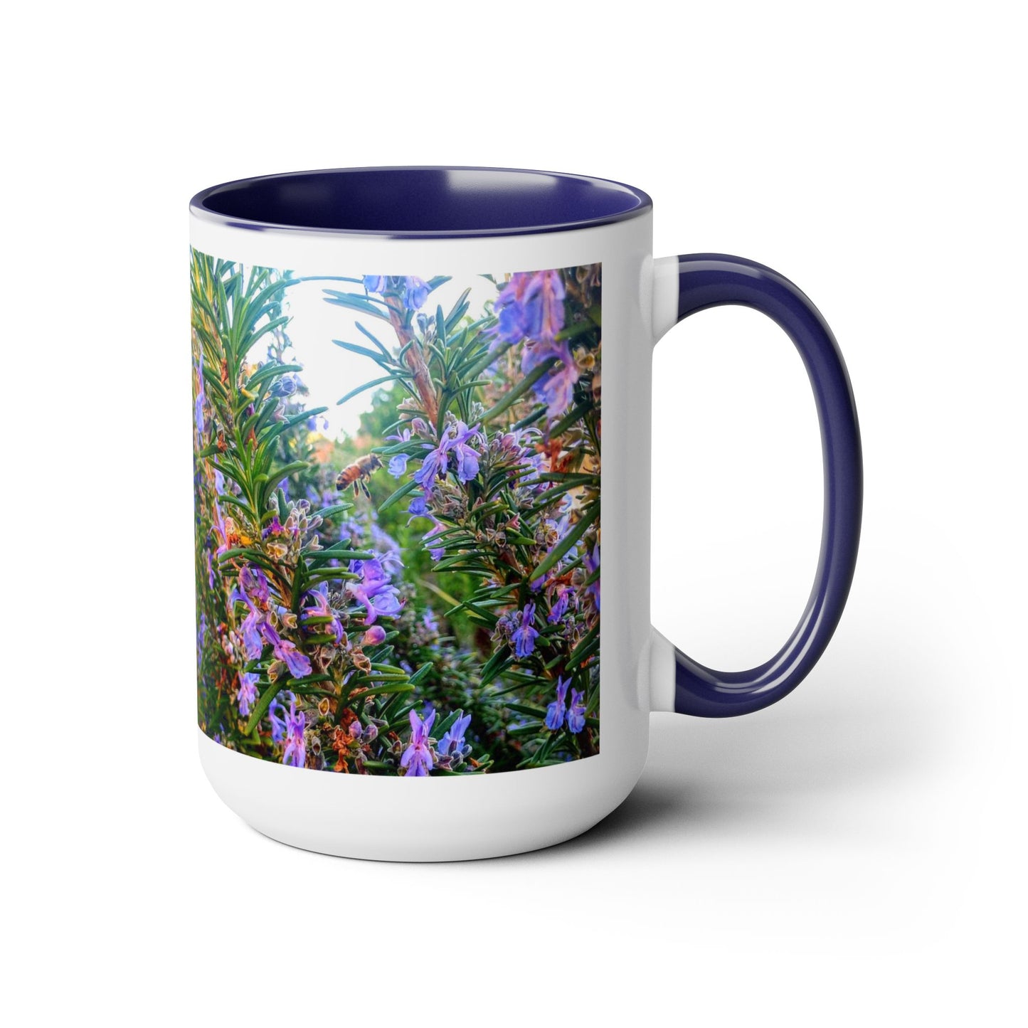 15oz Garden Themed Rosemary and Bee Pollinator Coffee Mug