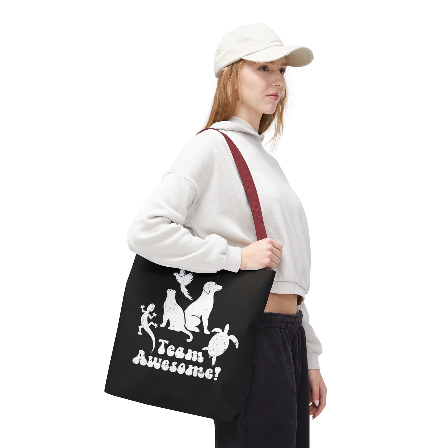 Unisex Animal Lover Lizard Cat Bird Dog Turtle Team Awesome Tote Bag