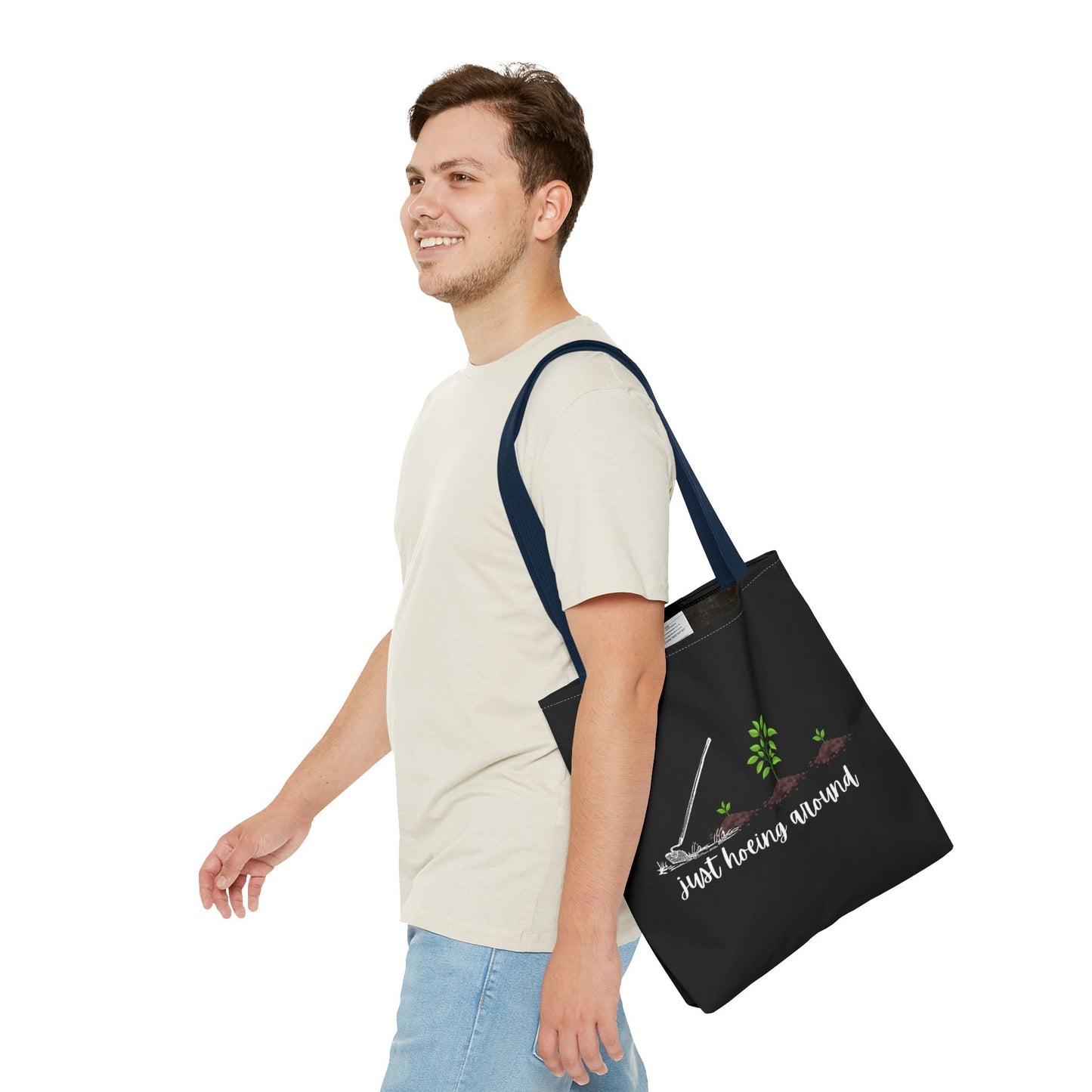 Unisex Just Hoeing Around Gardening Themed All Over Print Tote Bag