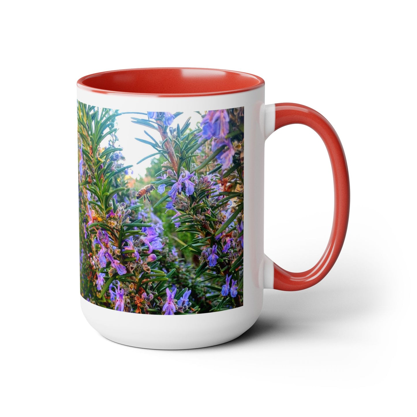 15oz Garden Themed Rosemary and Bee Pollinator Coffee Mug