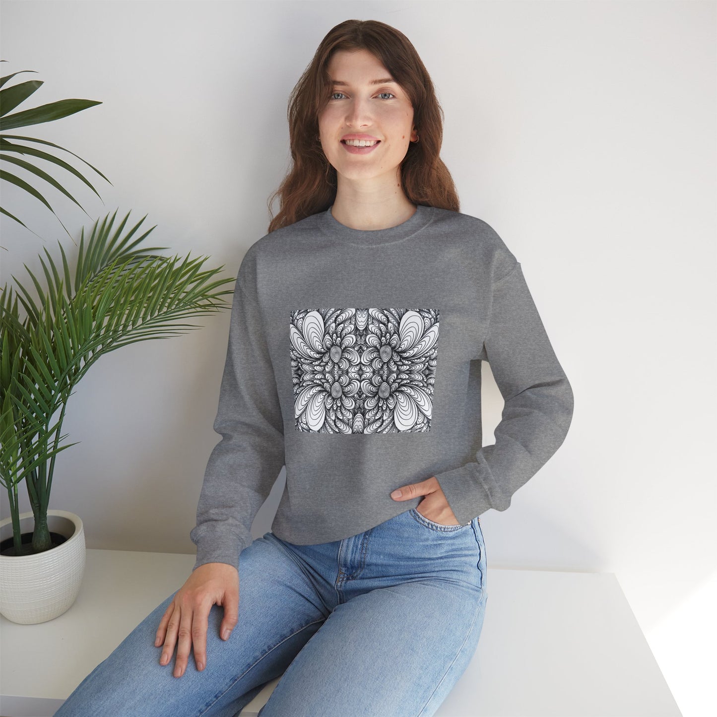 Unisex Original Line Art Sweatshirt - Blooms