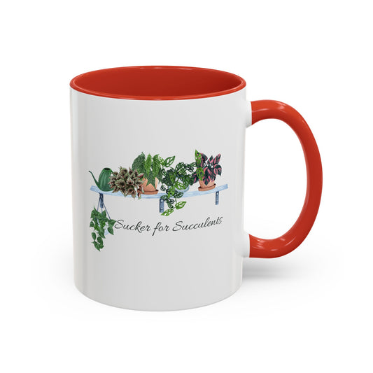 11oz Garden Themed Coffee Mug Sucker for Succulents