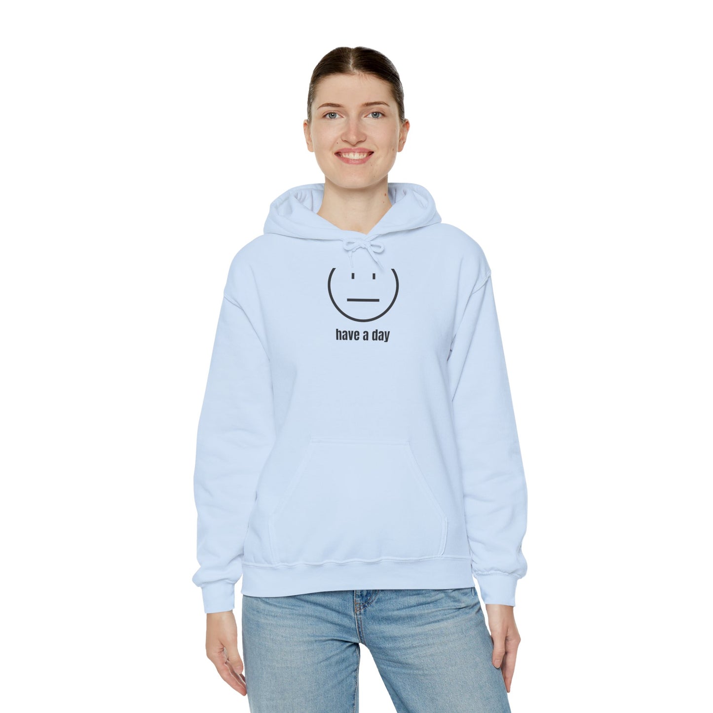Unisex Heavy Blend™ Straight Face Have A Day Hooded Sweatshirt