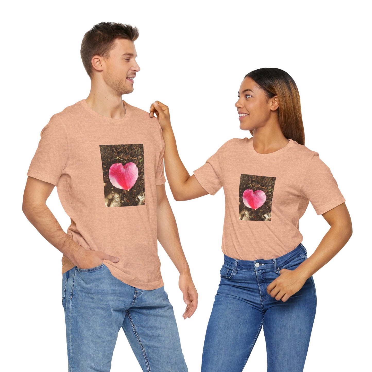 Unisex Jersey Short Sleeve Double Delight Rose Petal T-Shirt