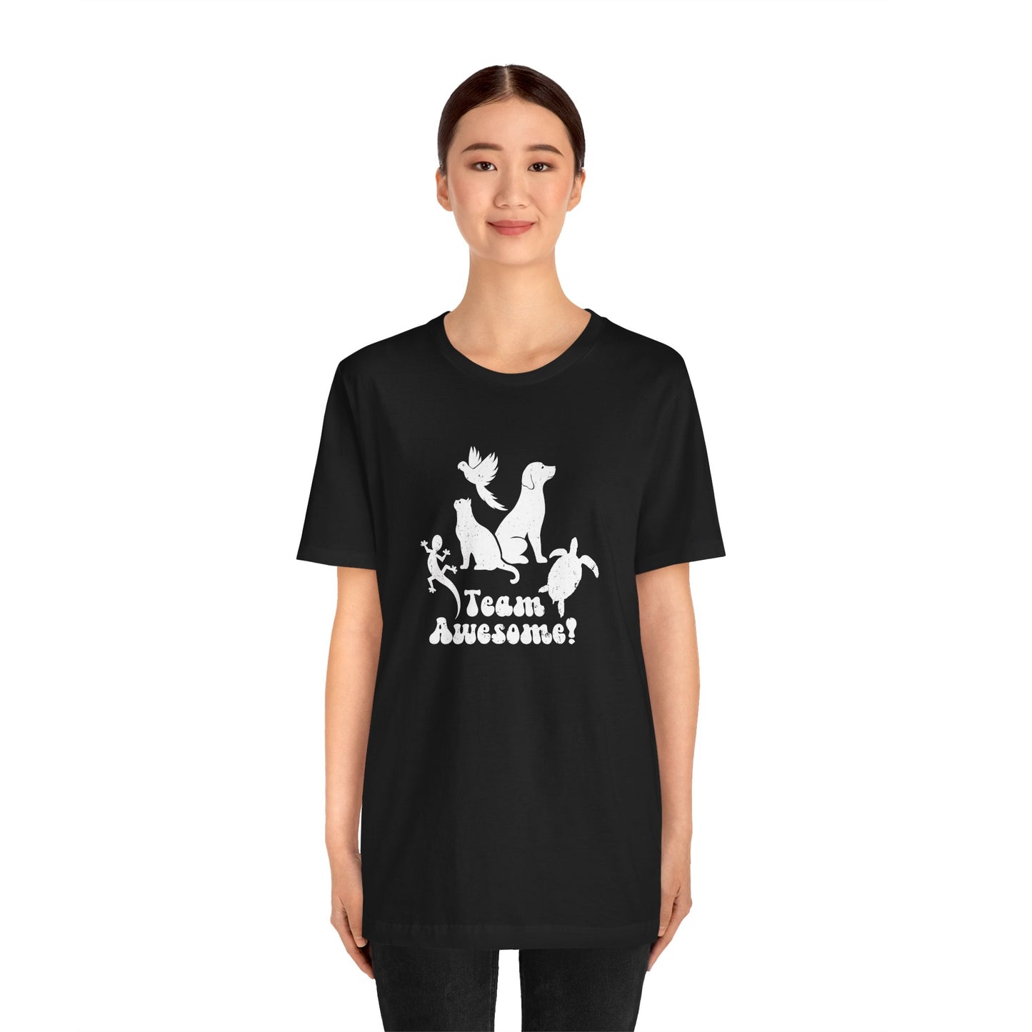 Unisex Animal Lover Lizard Cat Bird Dog Turtle Team Awesome T-Shirt