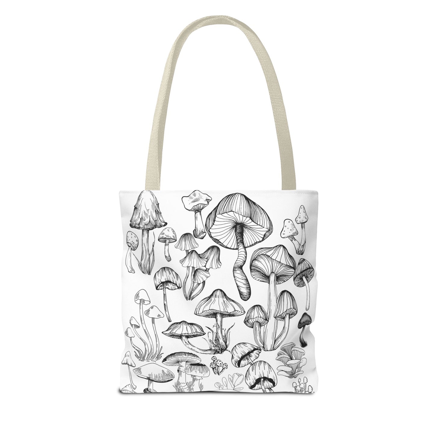 Unisex Mushroom Lover Fungi Print Toadstool Mycology Tote Bag