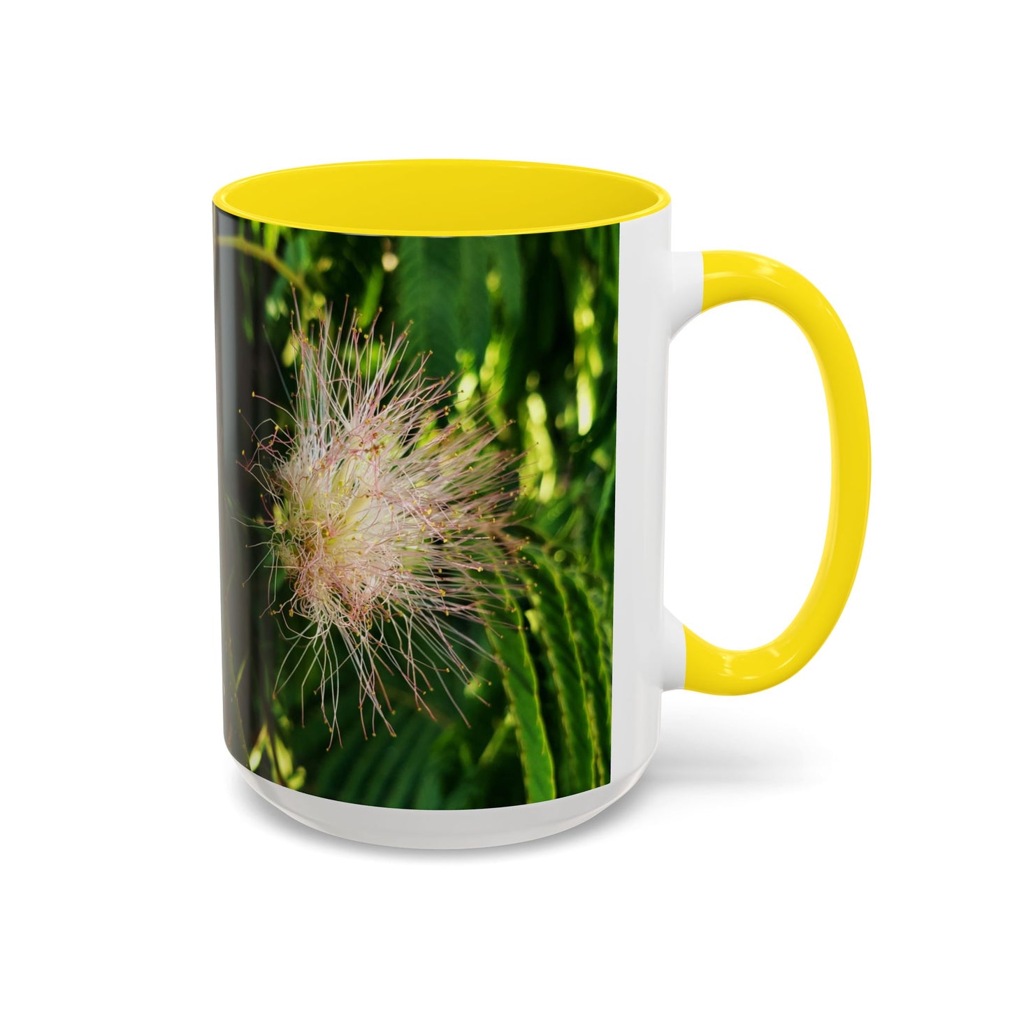 11oz /15oz Garden Themed Silk Blossom Plant Foliage Two Tone Coffee Mug