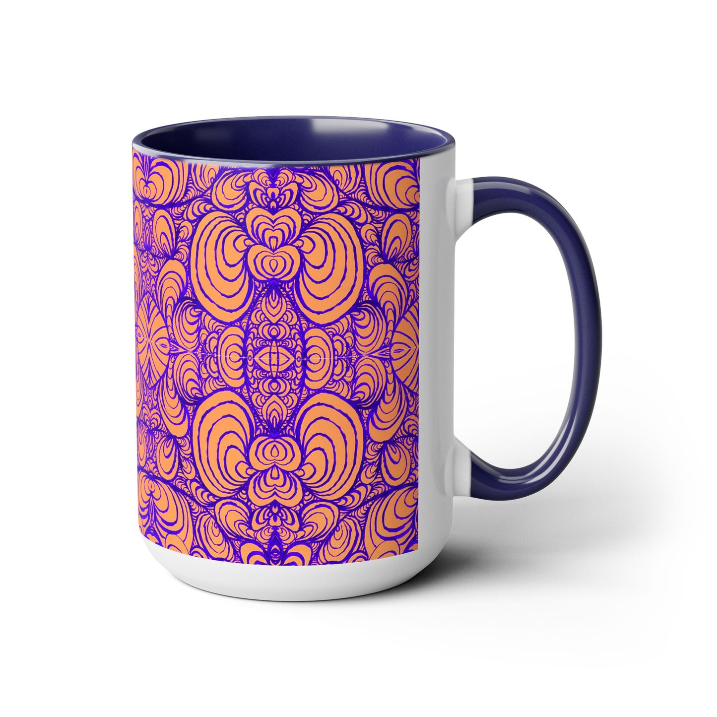 15oz Original Line Art Coffee Mug - Puzzle Panels 2 Color Pop Run