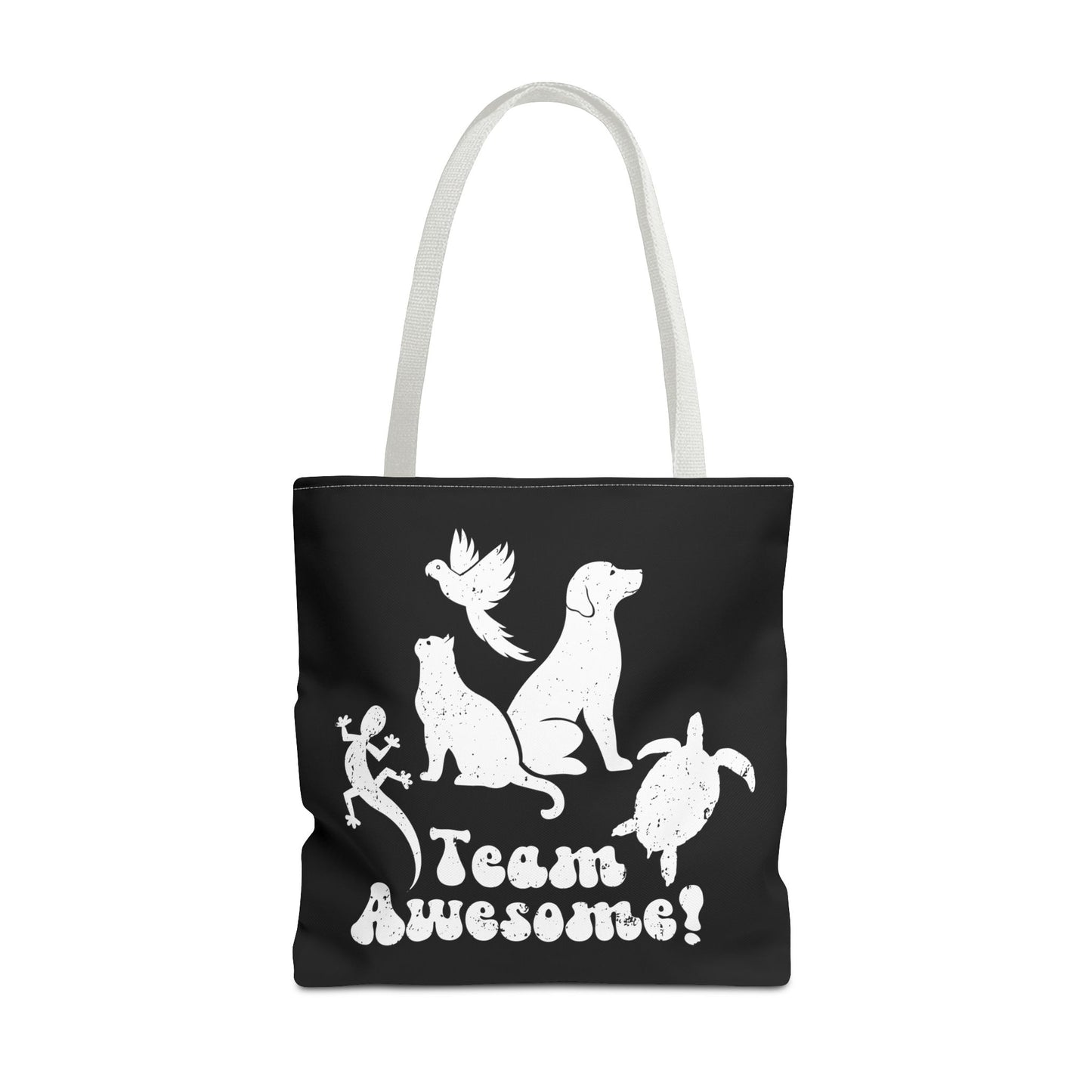 Unisex Animal Lover Lizard Cat Bird Dog Turtle Team Awesome Tote Bag