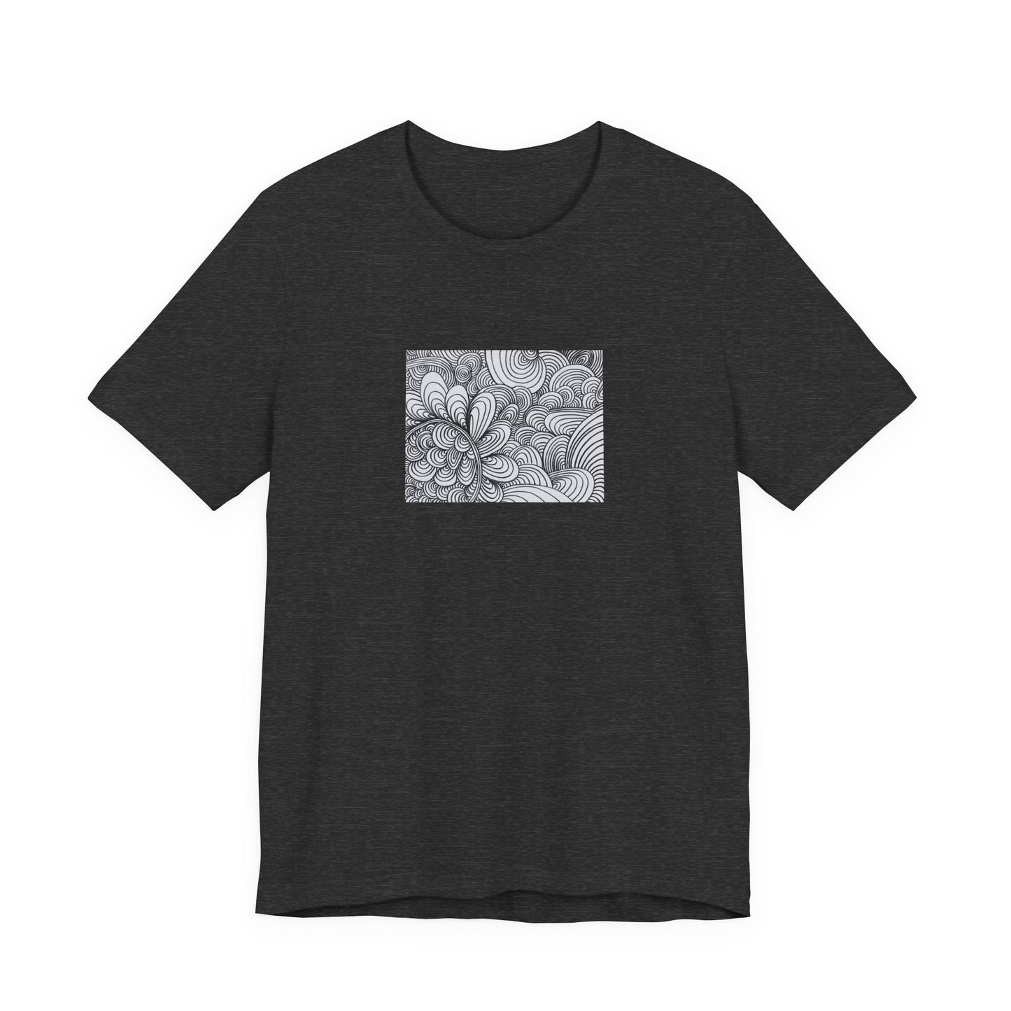 Unisex Original Healing Mesmerizing Line Art T-Shirt - Apricots Noir