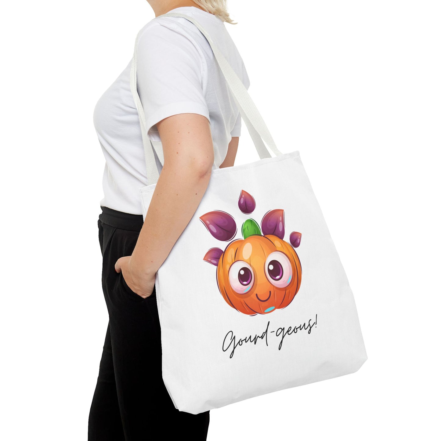 Cute Halloween Pumpkin Tote Spooky Season Tote Trick or Treating Candy Bag Fall Themed Reusable Lunch Tote