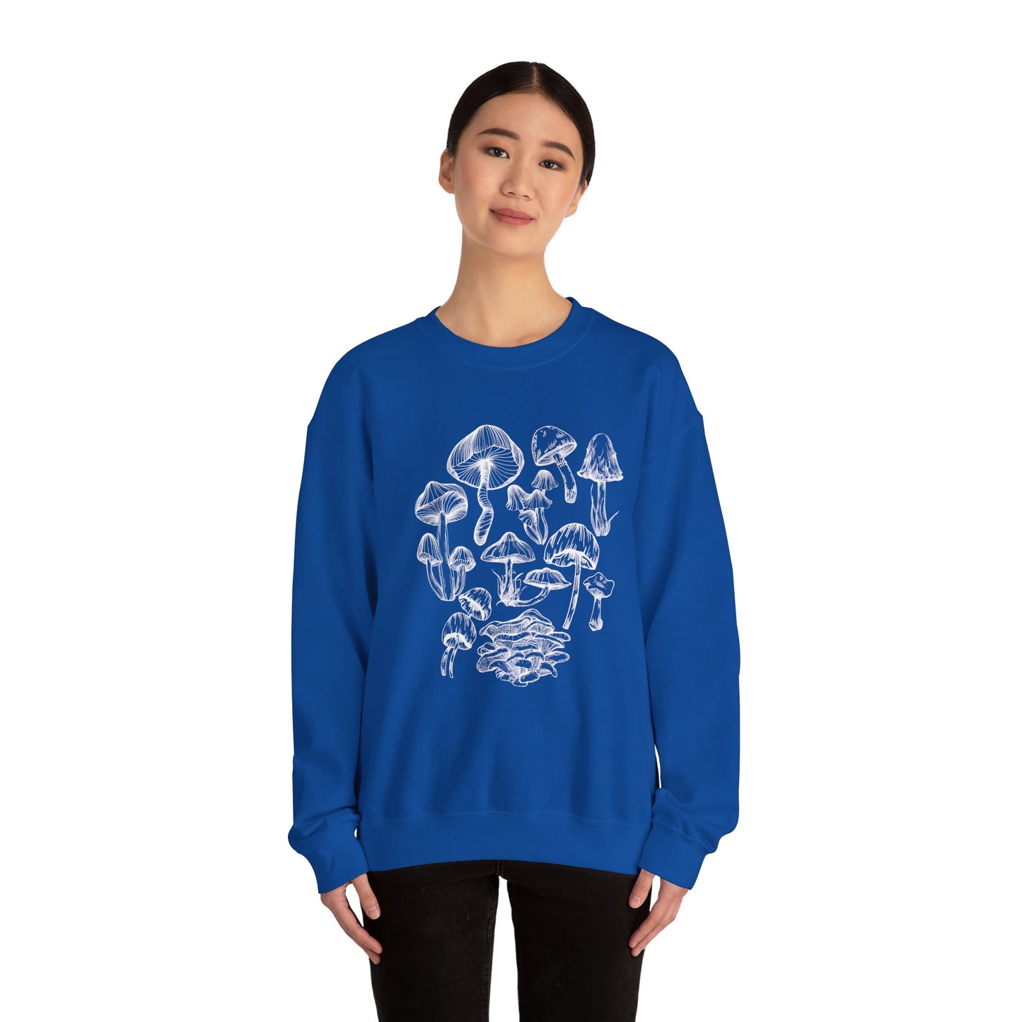 Unisex Mushroom Lover Fungi Print Toadstool Sweatshirt