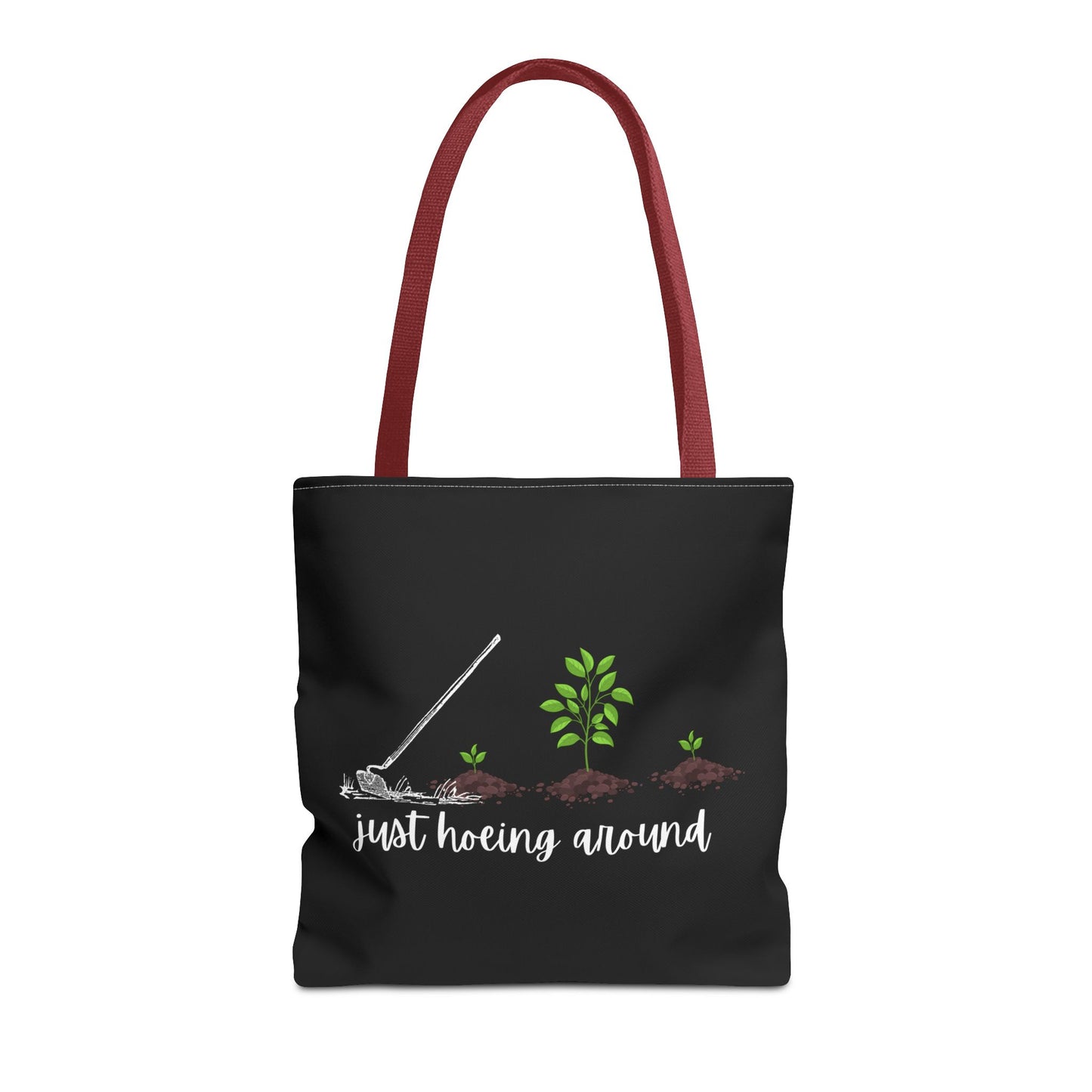 Unisex Just Hoeing Around Gardening Themed All Over Print Tote Bag