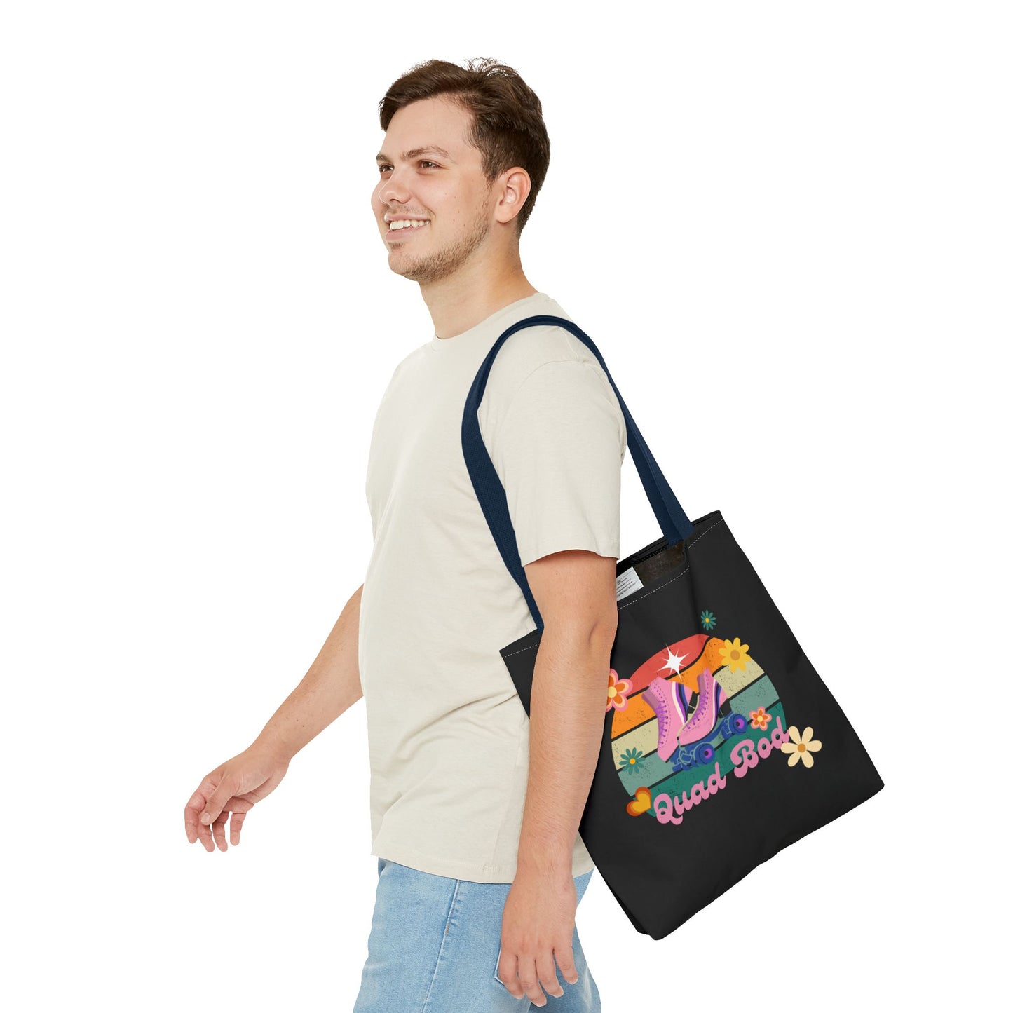 Unisex Retro Vibes Roller Skate Quad Bod Tote Bag