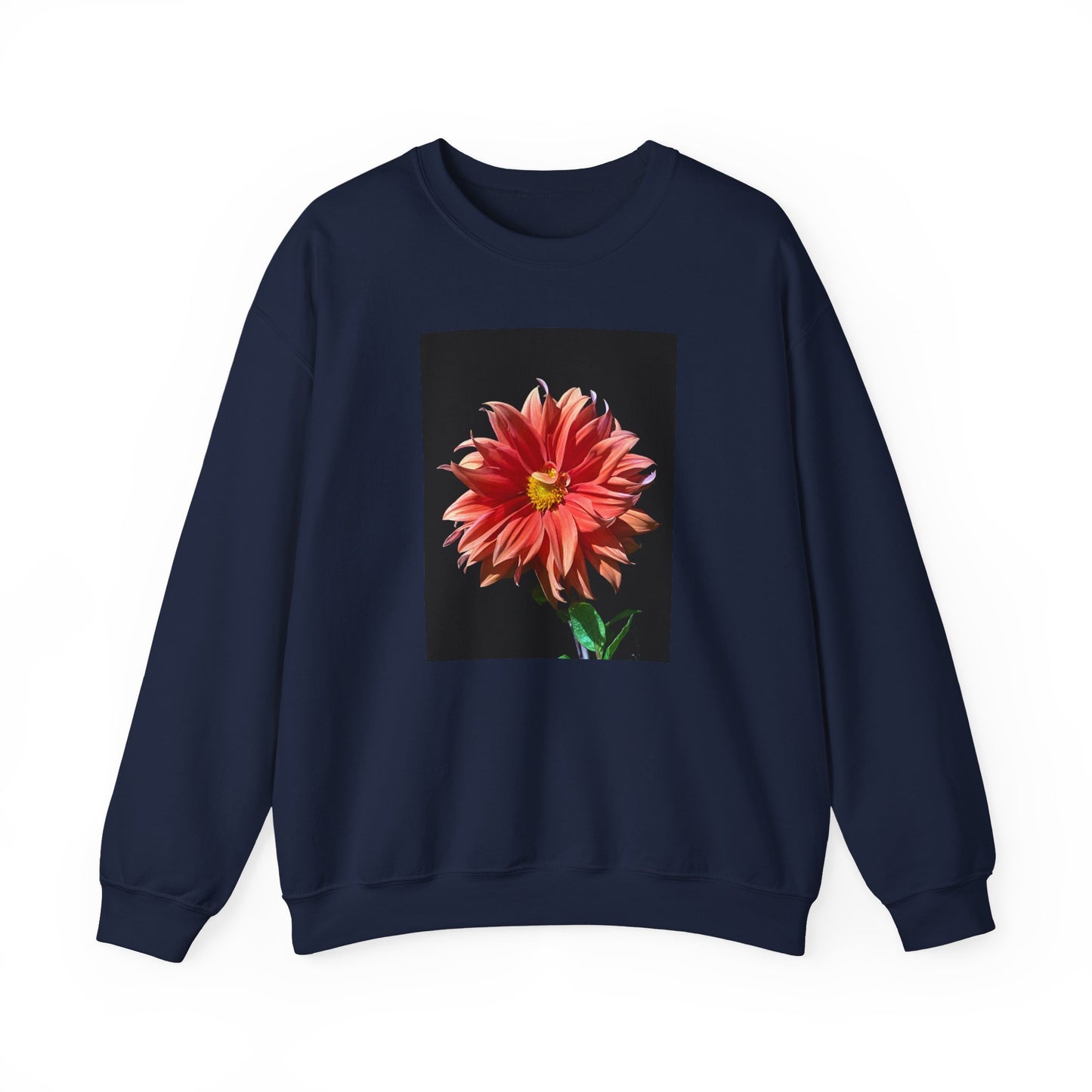 Unisex Heavy Blend™ Crewneck Dahlia Flower Sweatshirt