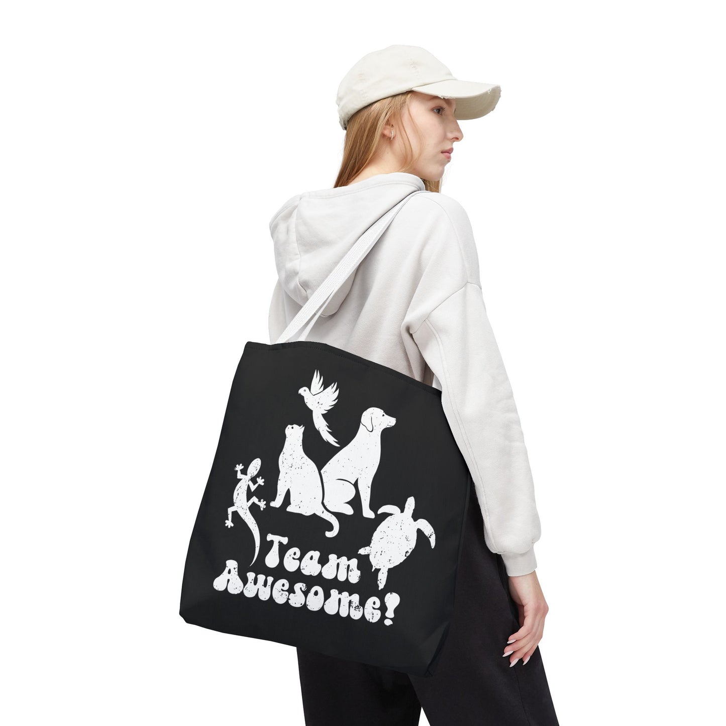 Unisex Animal Lover Lizard Cat Bird Dog Turtle Team Awesome Tote Bag