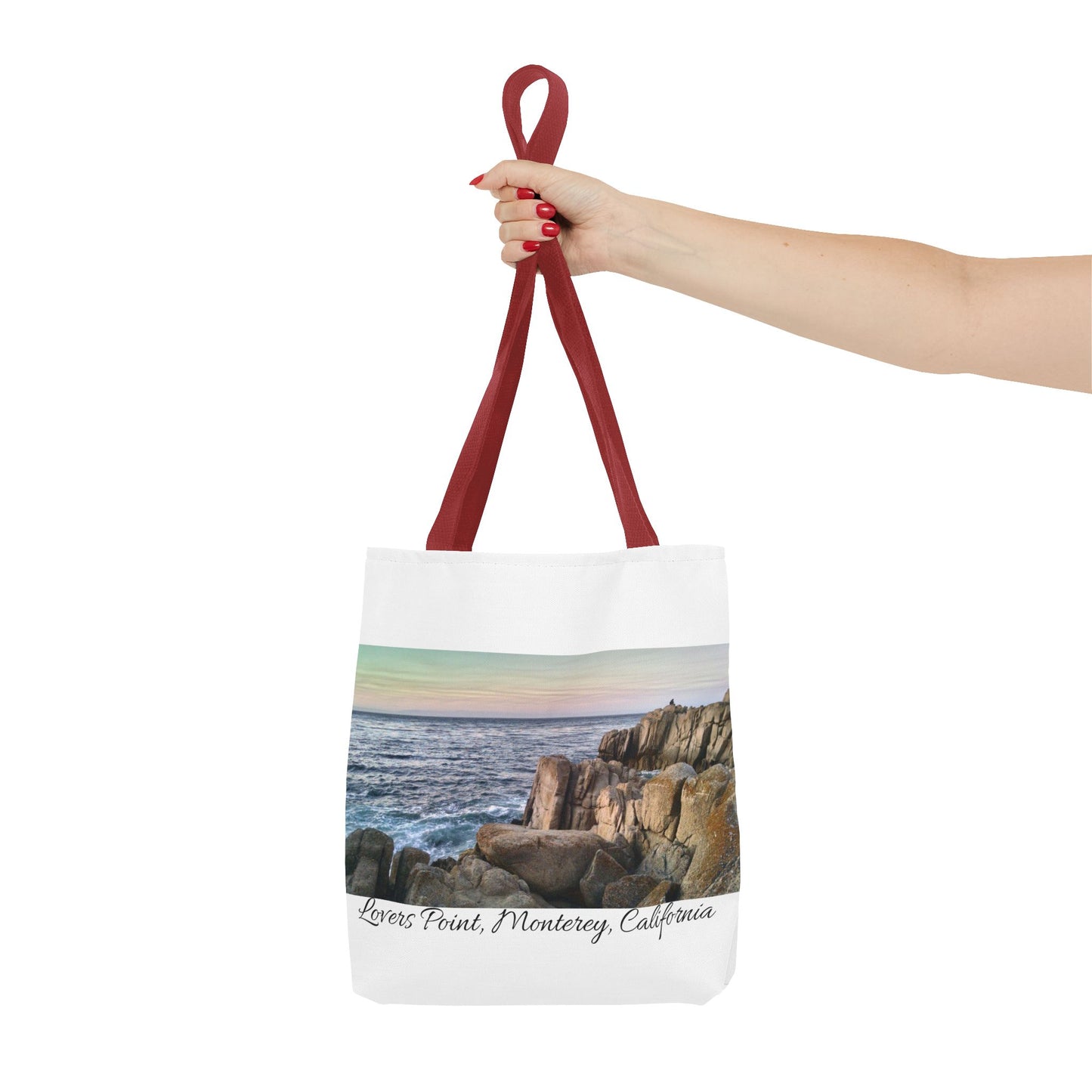 Unisex Travel Tote Bag Monterey California Scenic View Lovers Point Bay Area Keepsake Tote Bag Ocean View Nature Inspired Travel Gift Idea