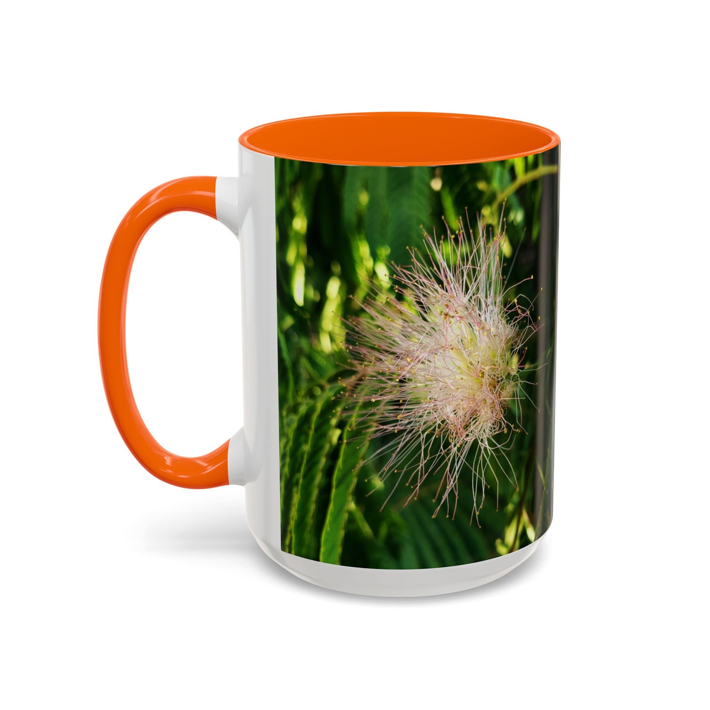 11oz /15oz Garden Themed Silk Blossom Plant Foliage Two Tone Coffee Mug