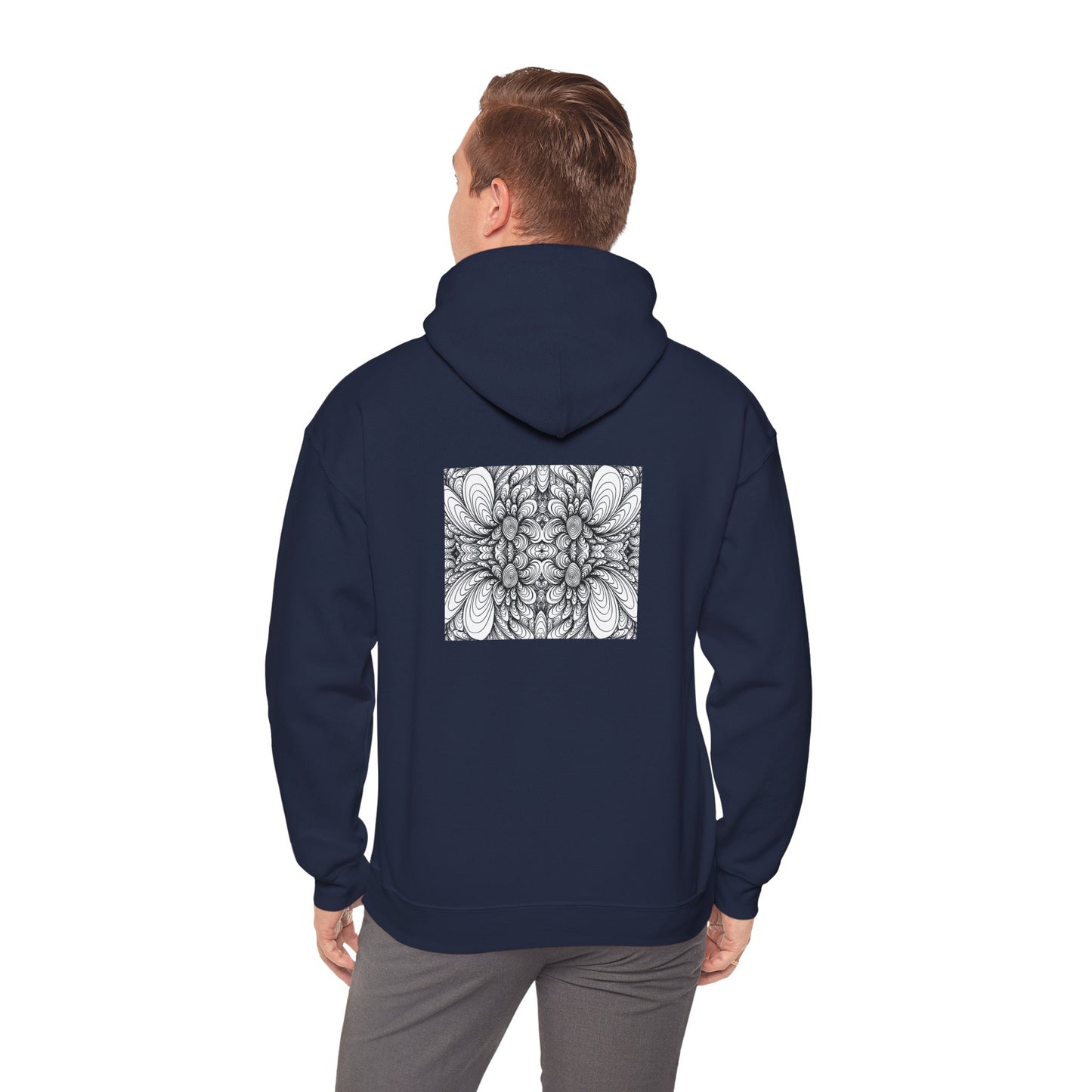 Unisex Heavy Blend™ Original Minimalist Healing Line Art Hooded Sweatshirt - Blooms
