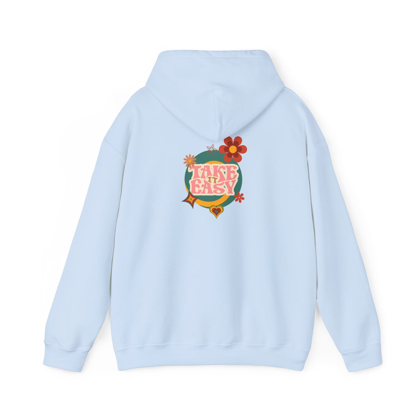 Unisex Heavy Blend™ Retro Vibes Take It Easy Hooded Sweatshirt