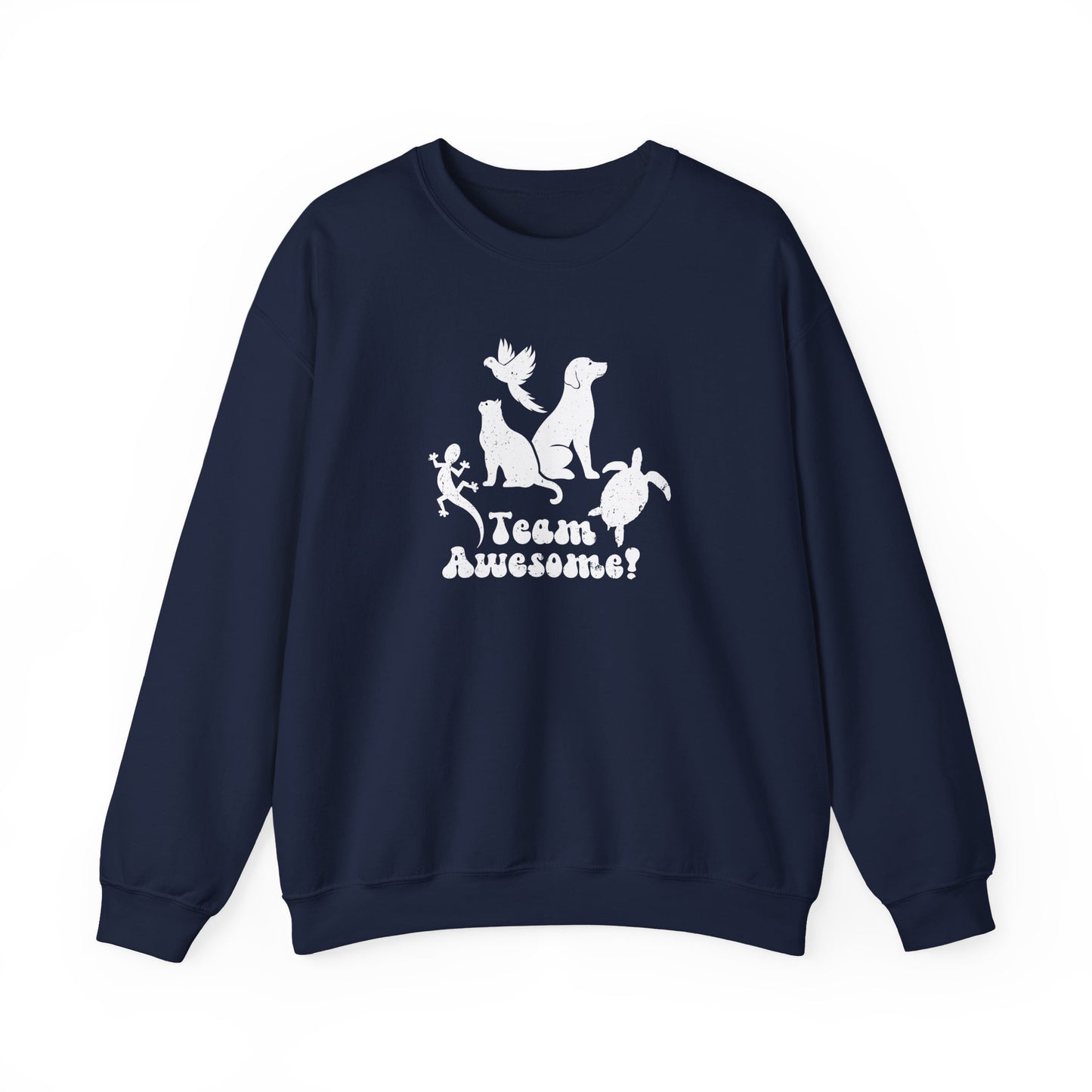 Unisex Animal Lover Lizard Cat Bird Dog Turtle Team Awesome Sweatshirt