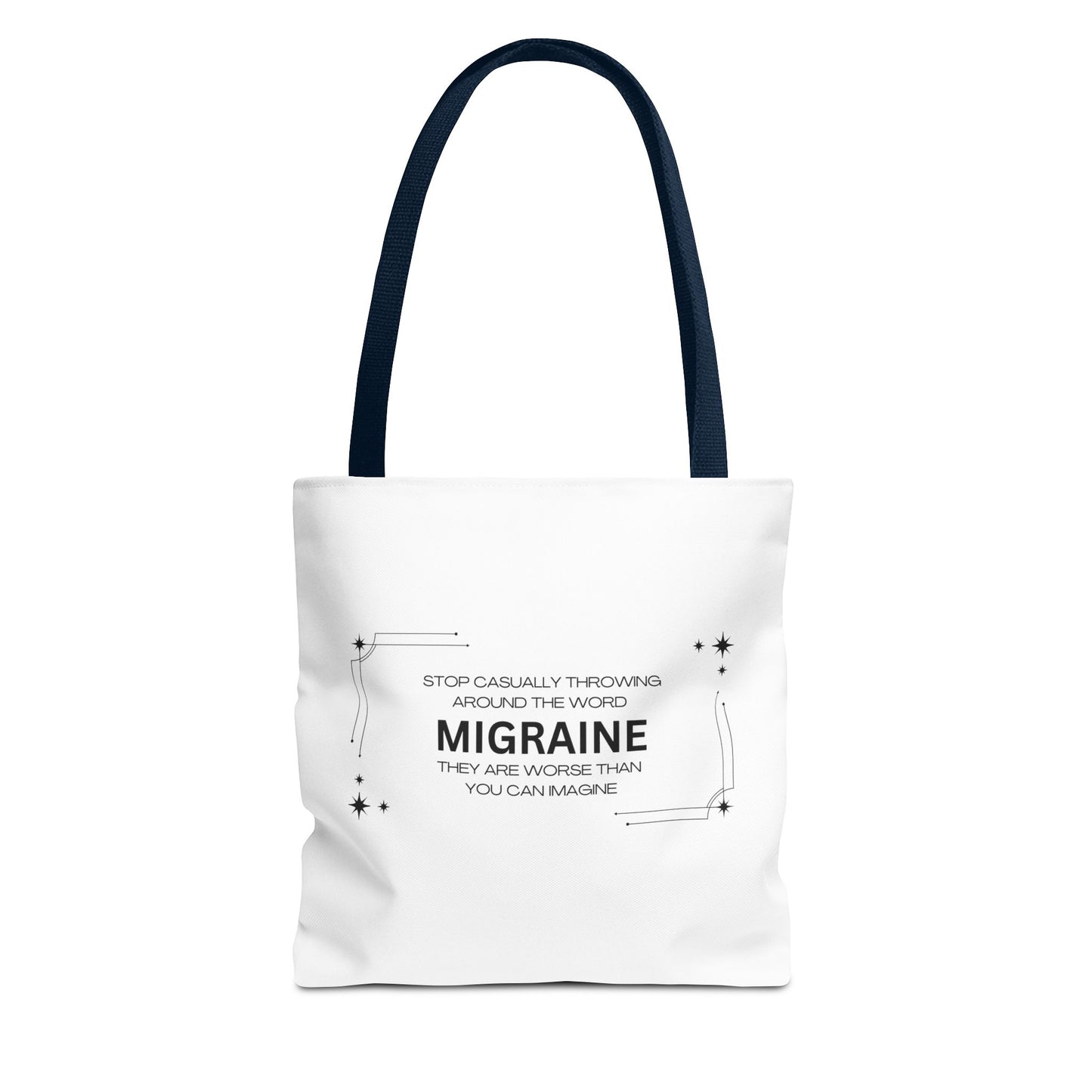 Unisex Migraine Day Invisible Illness Warrior Tote Bag