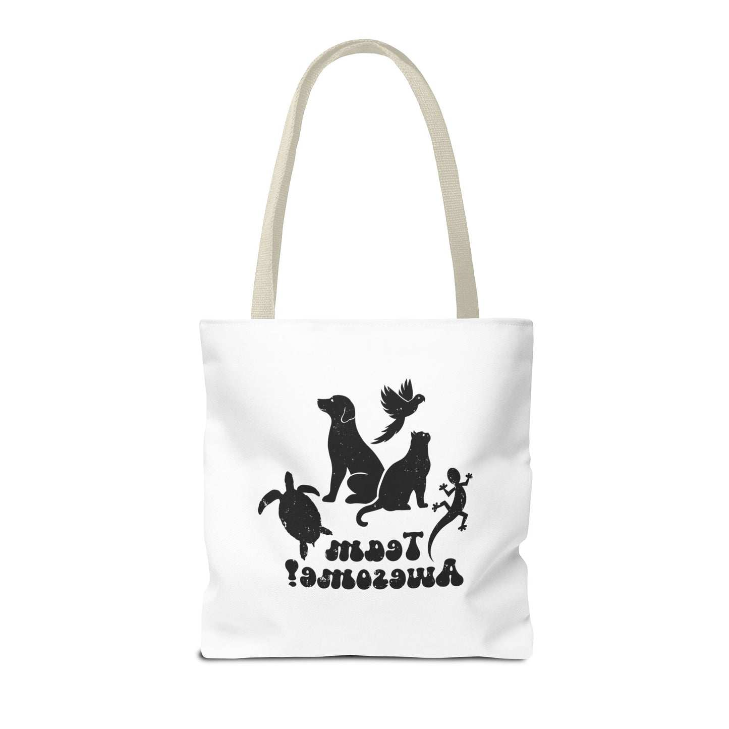 Unisex Animal Lover Lizard Cat Bird Dog Turtle Team Awesome Tote Bag