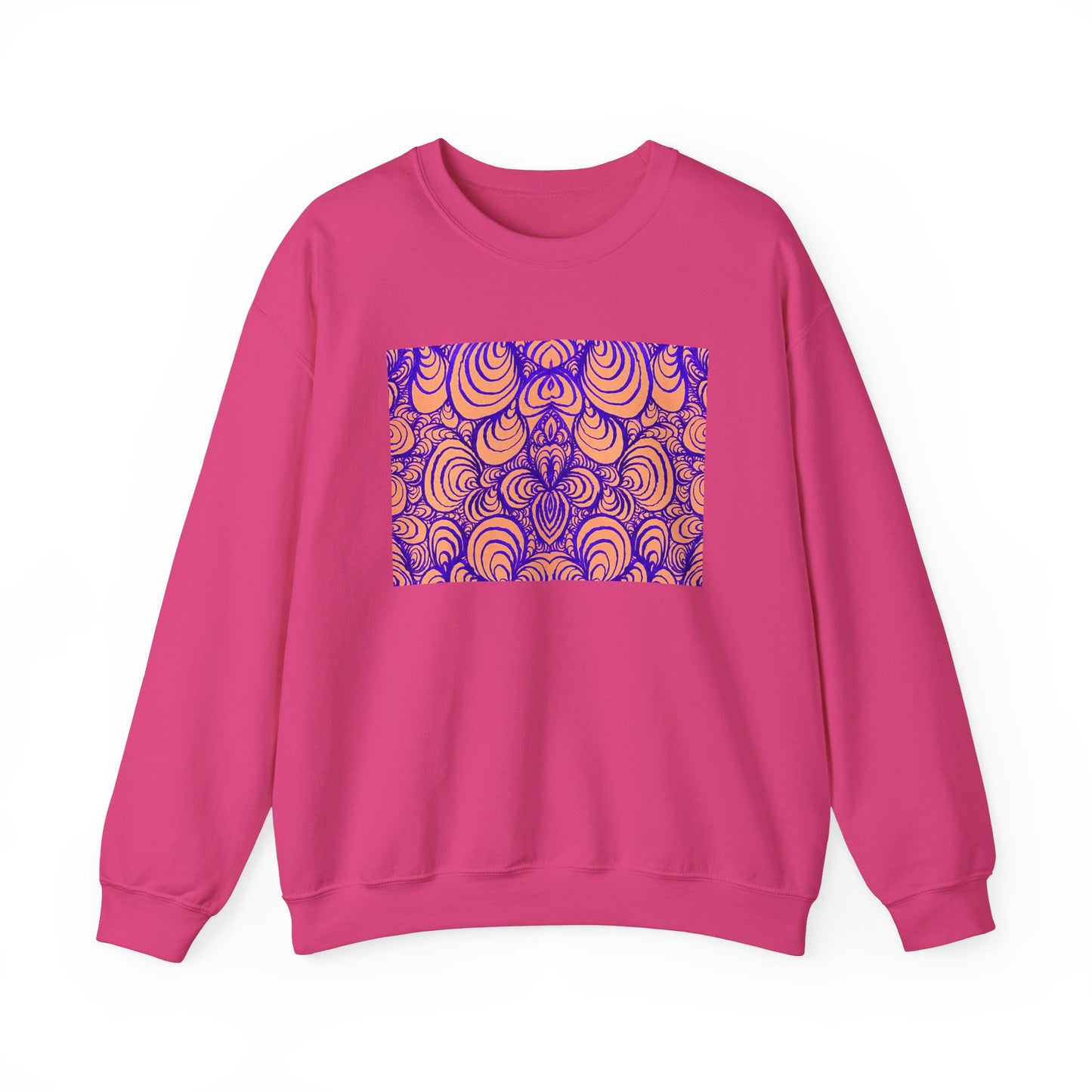 Unisex Original Line Art Sweatshirt - Puzzle Panels 1 Color Pop Run