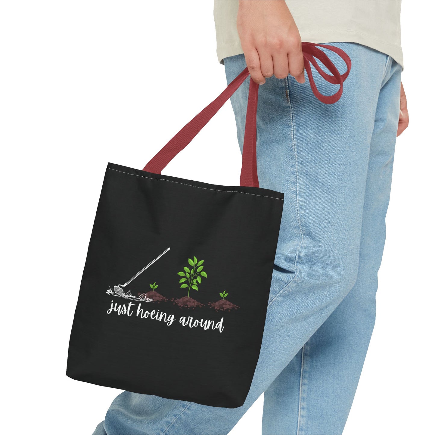 Unisex Just Hoeing Around Gardening Themed All Over Print Tote Bag