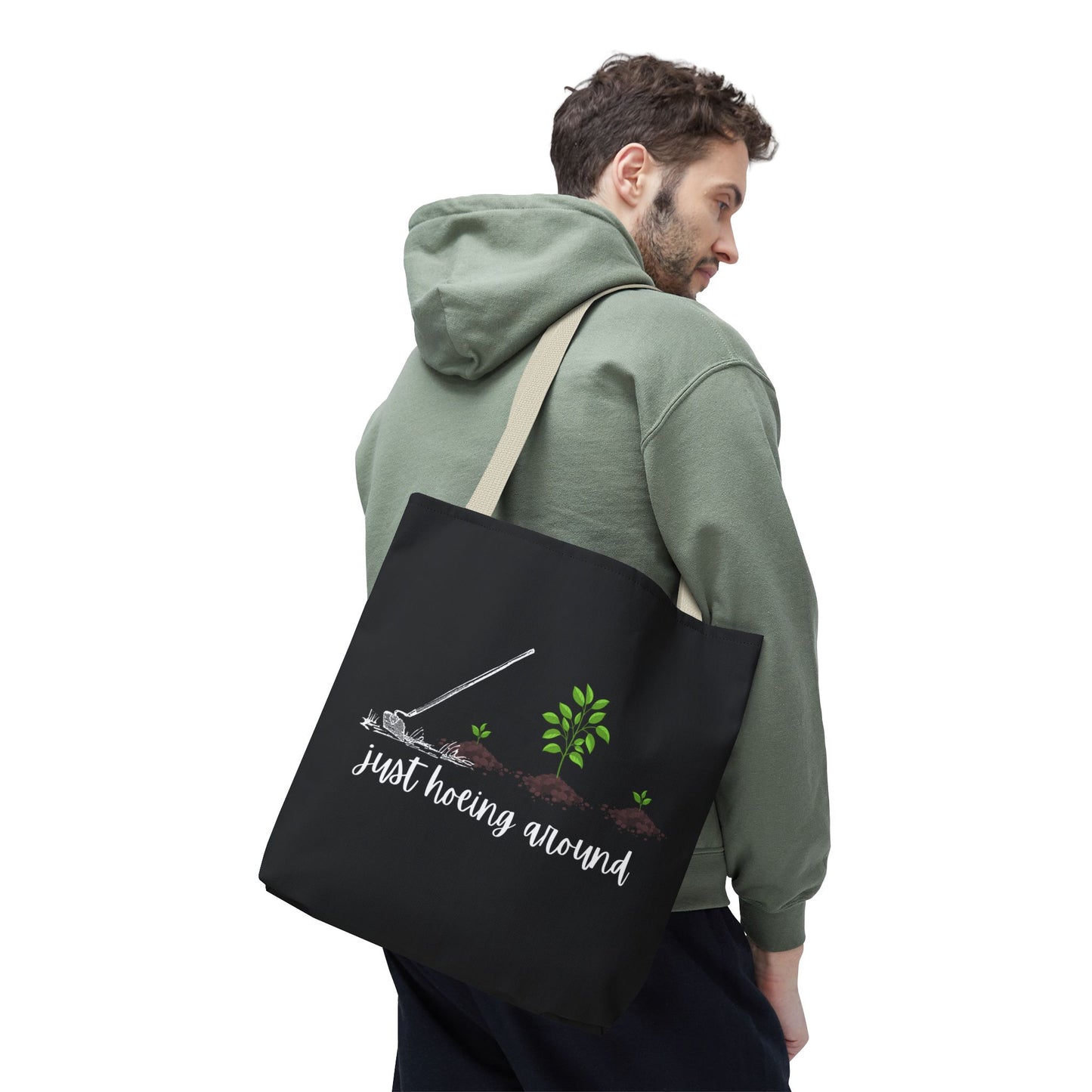 Unisex Just Hoeing Around Gardening Themed All Over Print Tote Bag