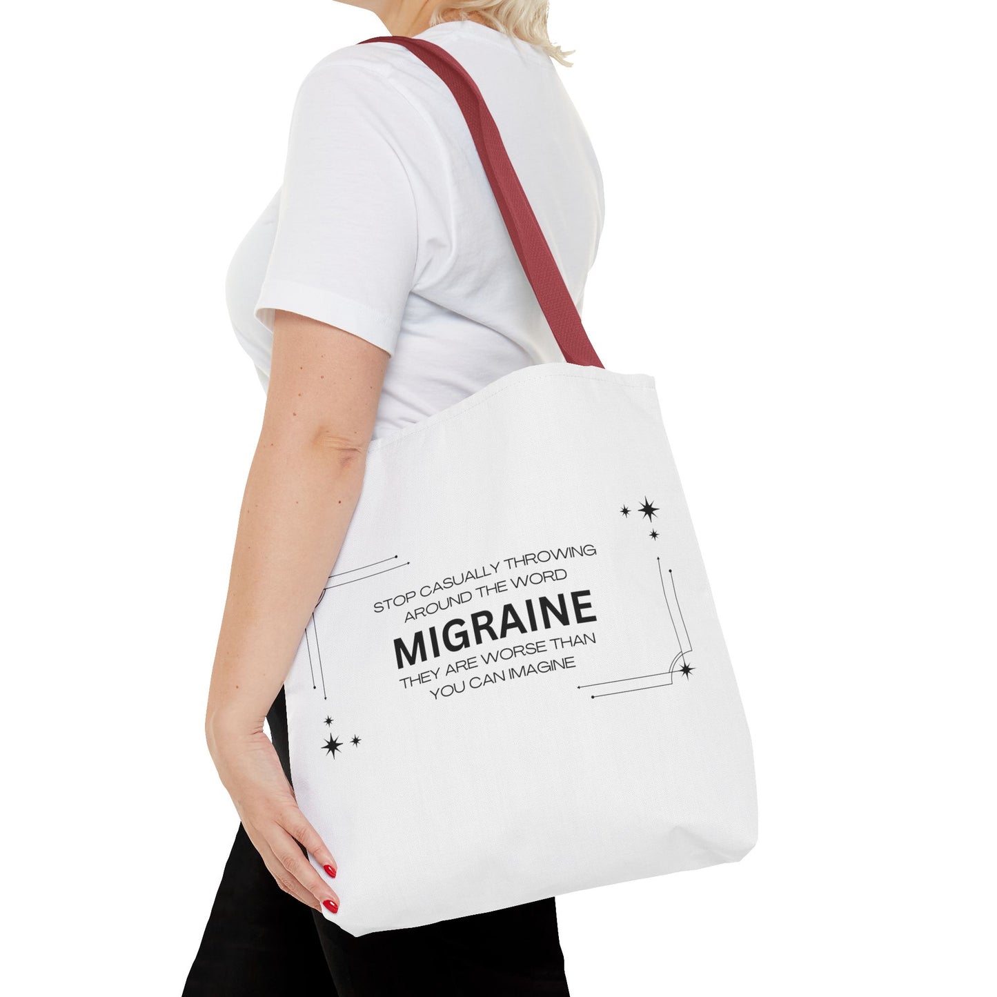 Unisex Migraine Day Invisible Illness Warrior Tote Bag