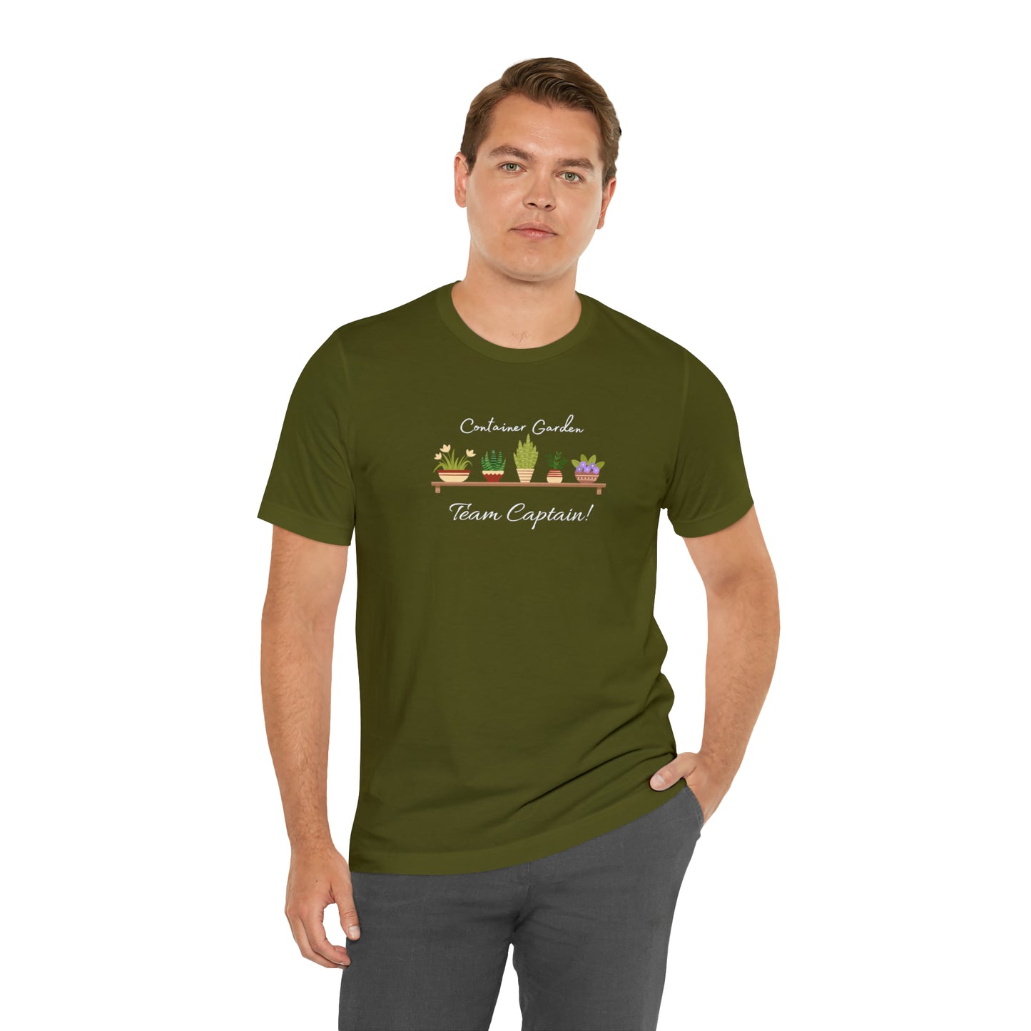 Unisex Garden Themed Container Garden Team Captain Gardening T-Shirt