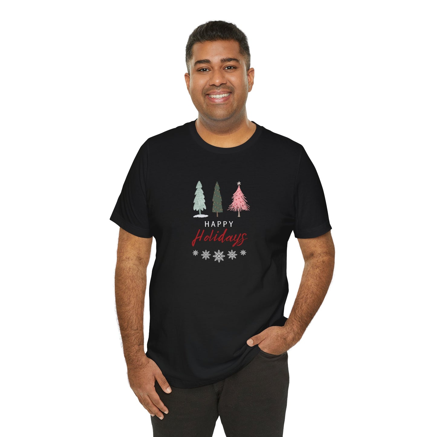Unisex Jersey Short Sleeve Happy Holidays Seasons Greetings Fall T-Shirt