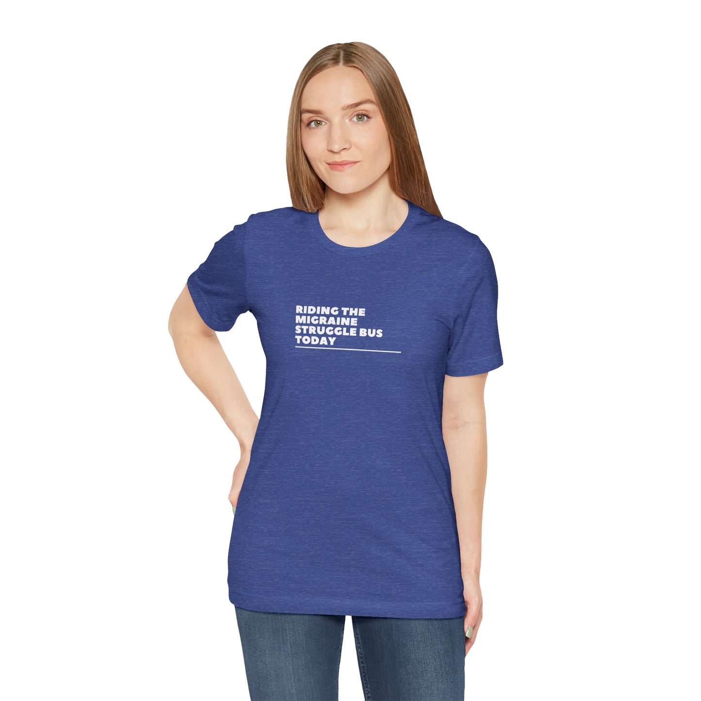 Unisex Migraine Day Invisible Illness Riding The Struggle Bus Tshirt