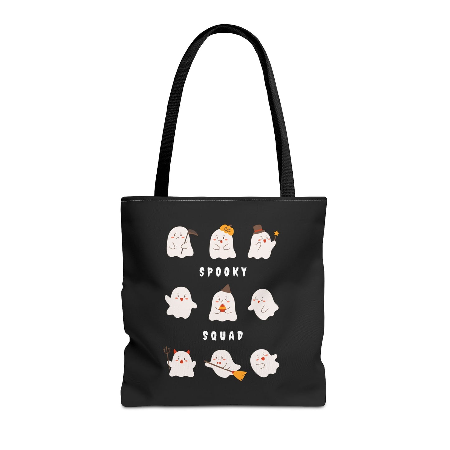 Cute Ghost Halloween Spooky Season Tote Trick or Treating Candy Bag Reusable Halloween Themed Lunch Tote