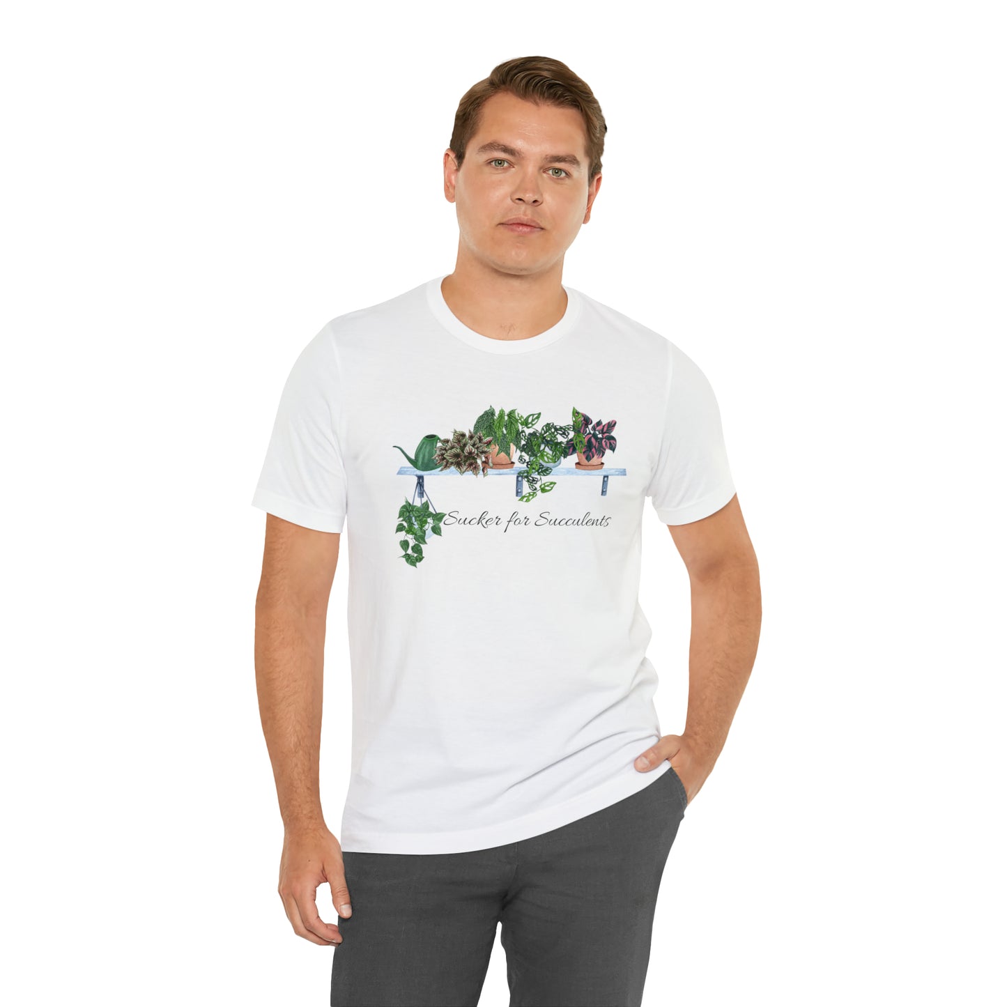 Unisex Gardening Themed T-Shirt Sucker for Succulents