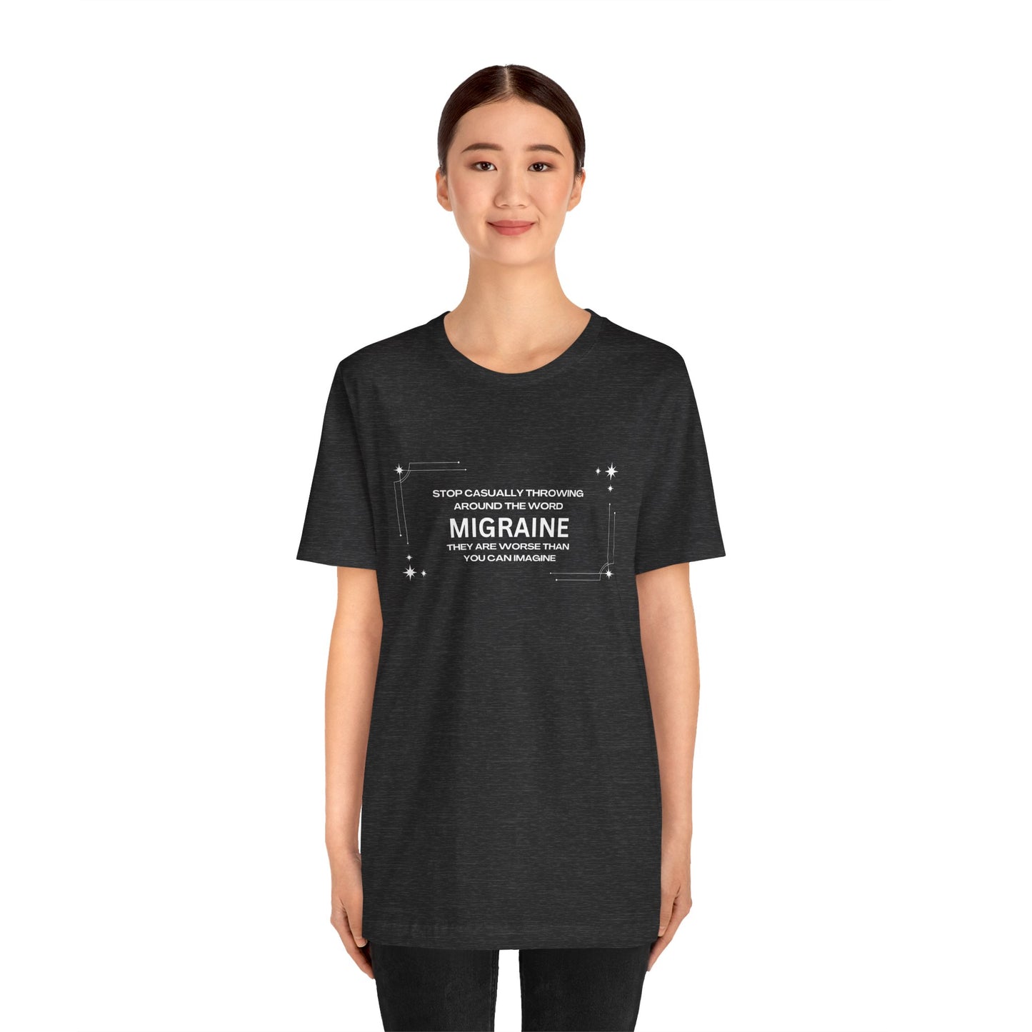 Unisex Migraine Day Invisible Illness Casual Migraine Warrior T-Shirt