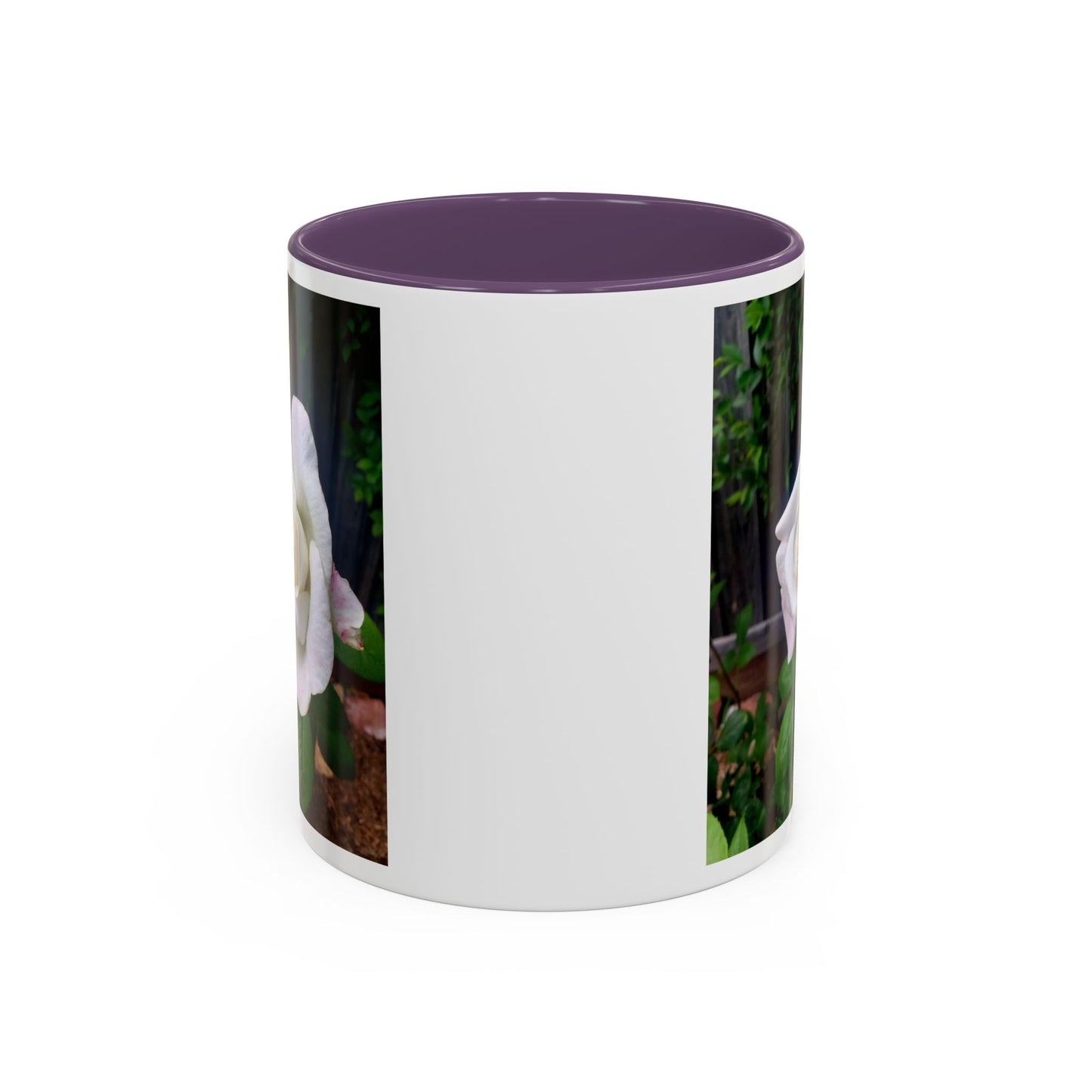11oz/15oz Garden Themed White Sugar Moon Hybrid Tea Roses Coffee Mug