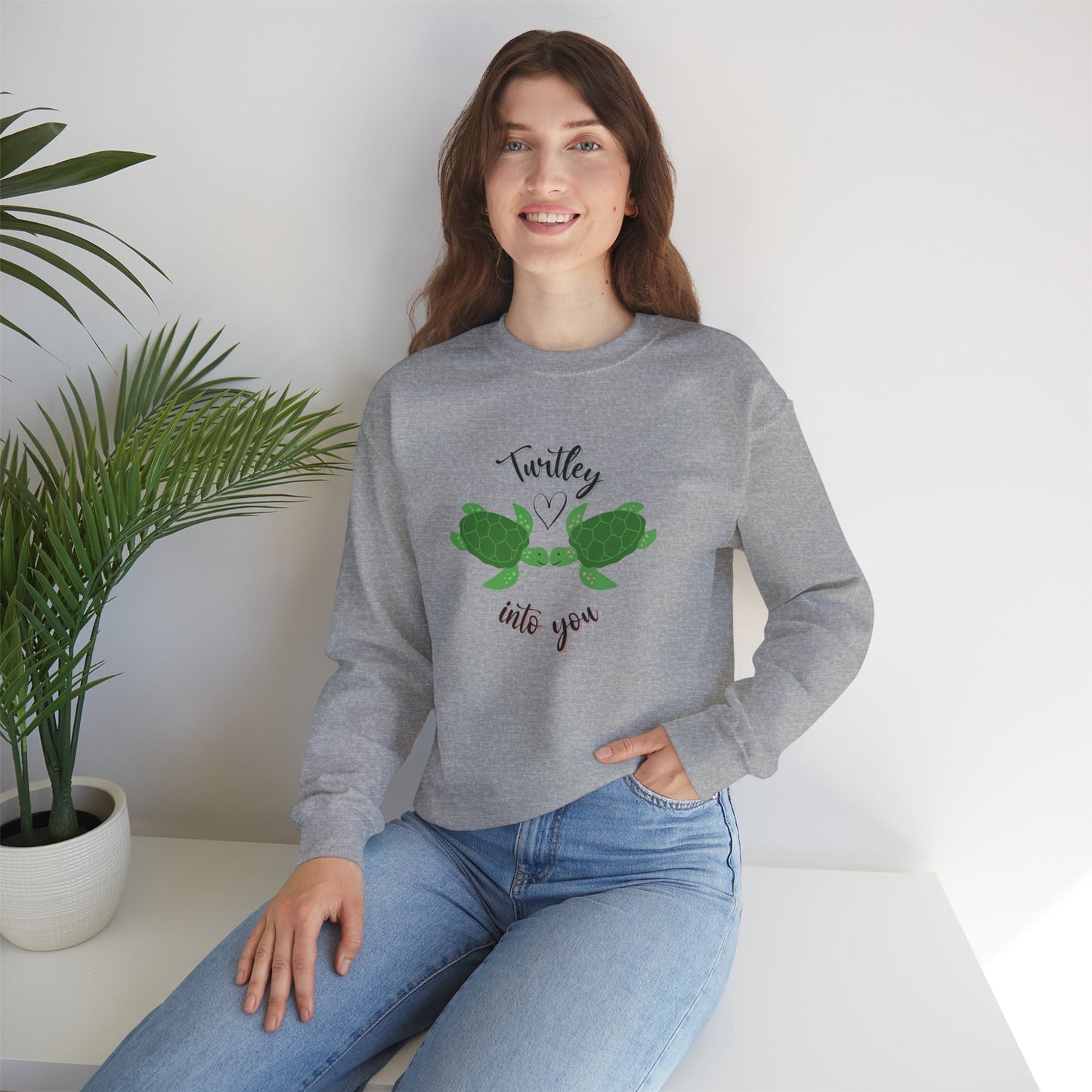 Unisex Cute Turtle Lover Turtley Into You Sweatshirt