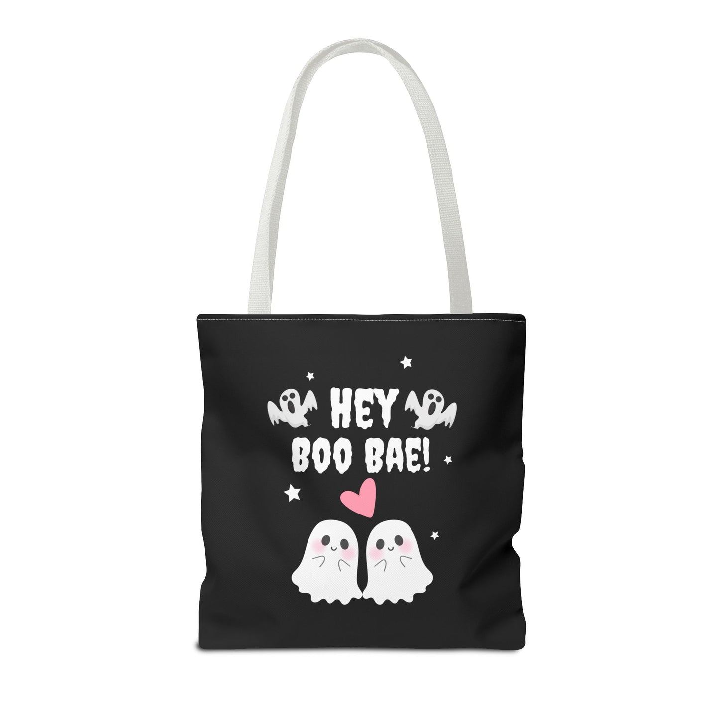 Cute Ghost Couple Boo Bae Halloween Fall Spooky Season Trick or Treating Candy Bag Reusable Halloween Lunch Bag