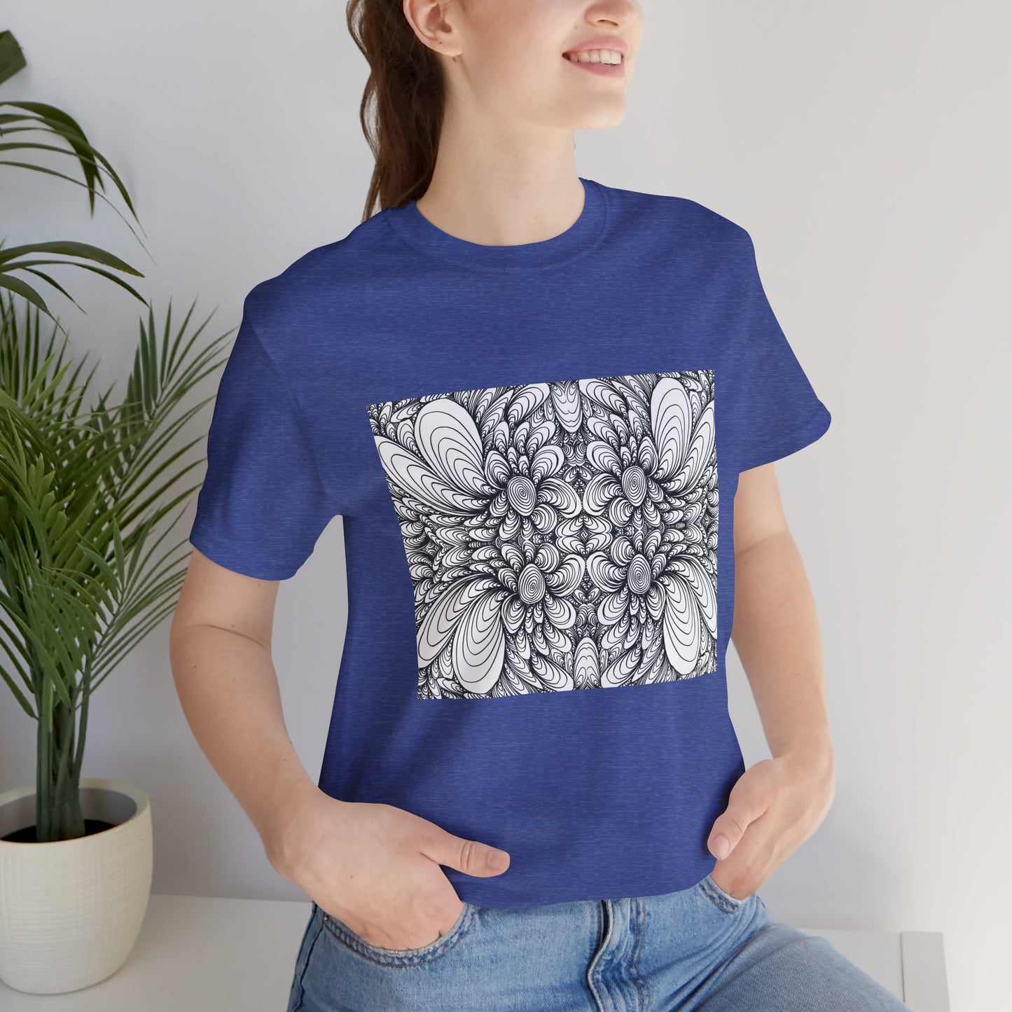 Unisex Original Line Art T-Shirt -Blooms