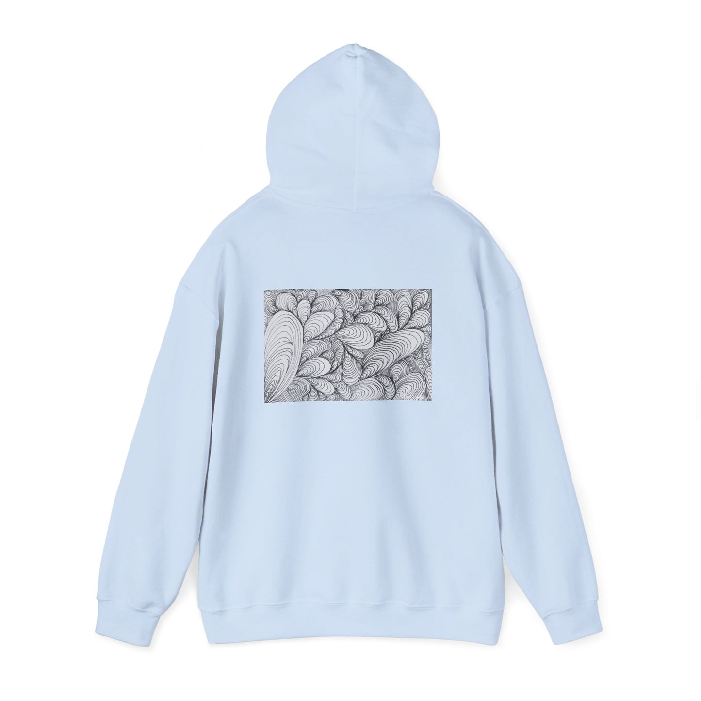 Unisex Heavy Blend™ Original Rough Artwork Midsize Print Hooded Sweatshirt