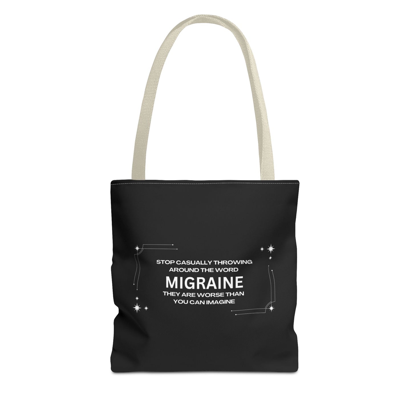 Unisex Migraine Day Invisible Illness Warrior Tote Bag