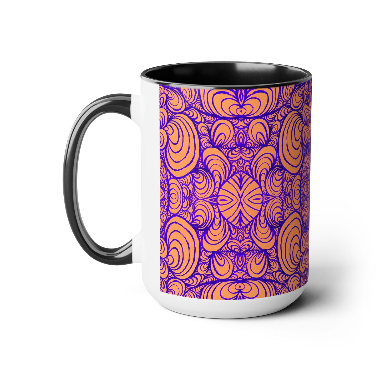 15oz Original Line Art Coffee Mug - Puzzle Panels 2 Color Pop Run