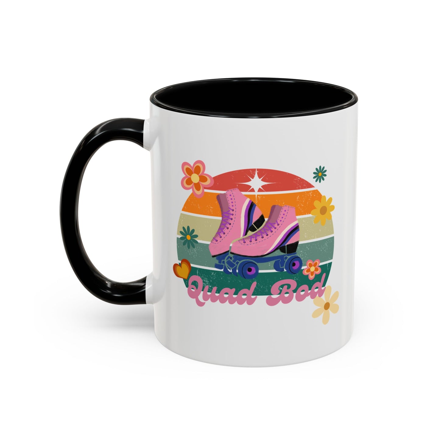 11oz Retro Vibes Roller Skate Coffee Mug Gift Idea For Skaters Roller Rink Mug Cool Skater Mug Quad Bod Skate Gear Roller Skating Coffee Mug